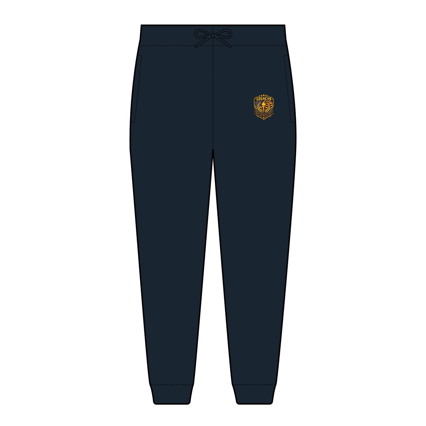 Embroidered Tiger Crest Joggers — Cozy Fleece Sweatpants