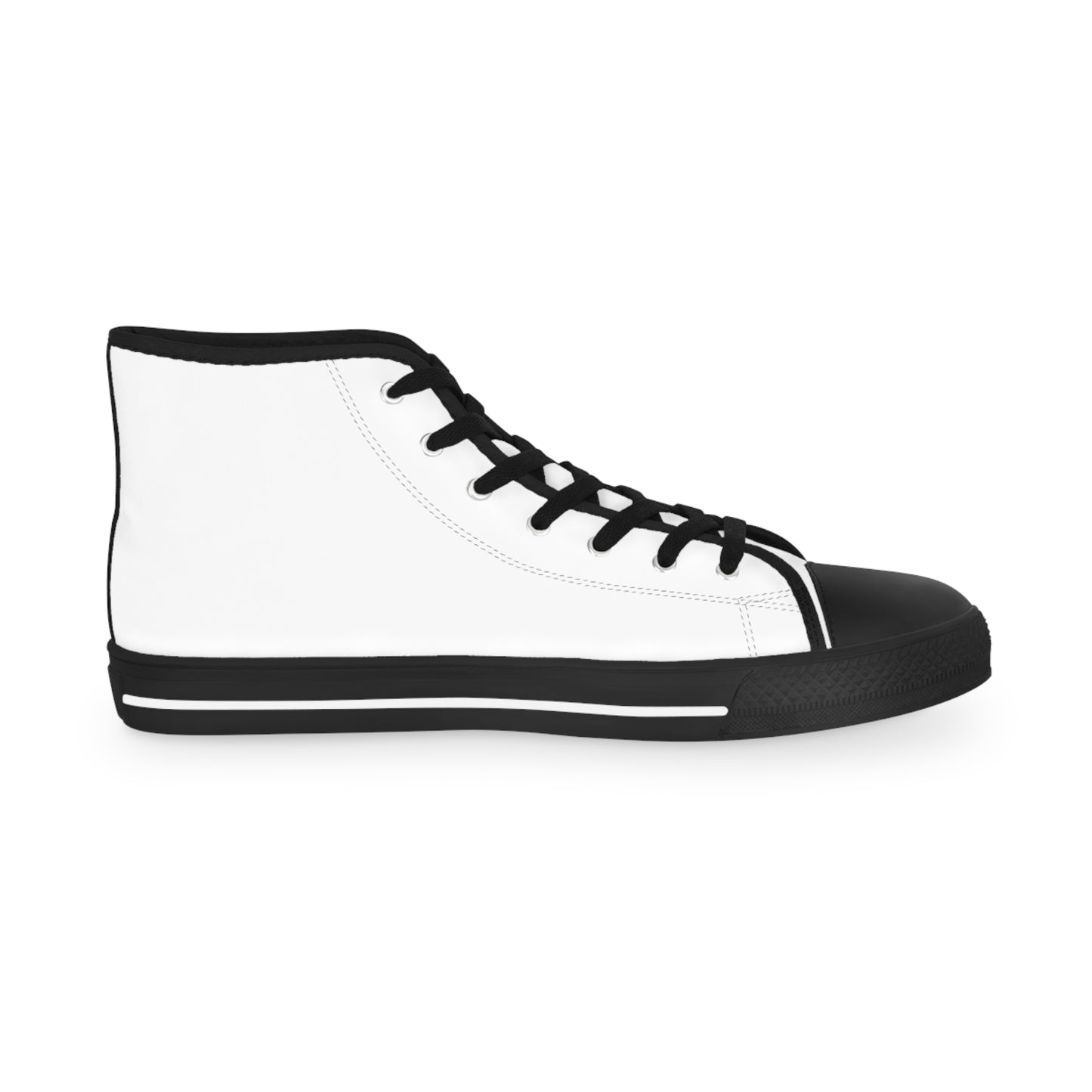 Legacy 5 Brand Crest High Top Sneakers — White Canvas Mens Shoes