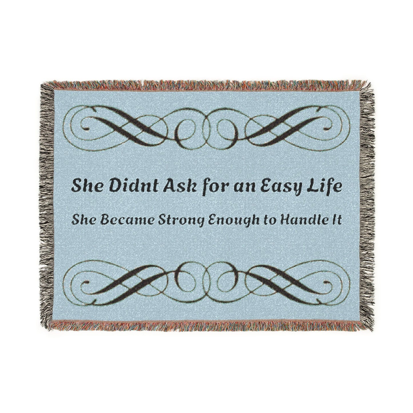 Strong Mom- Woven Blanket – Heartfelt Floral Tribute Throw for Mother’s Day & Gifts