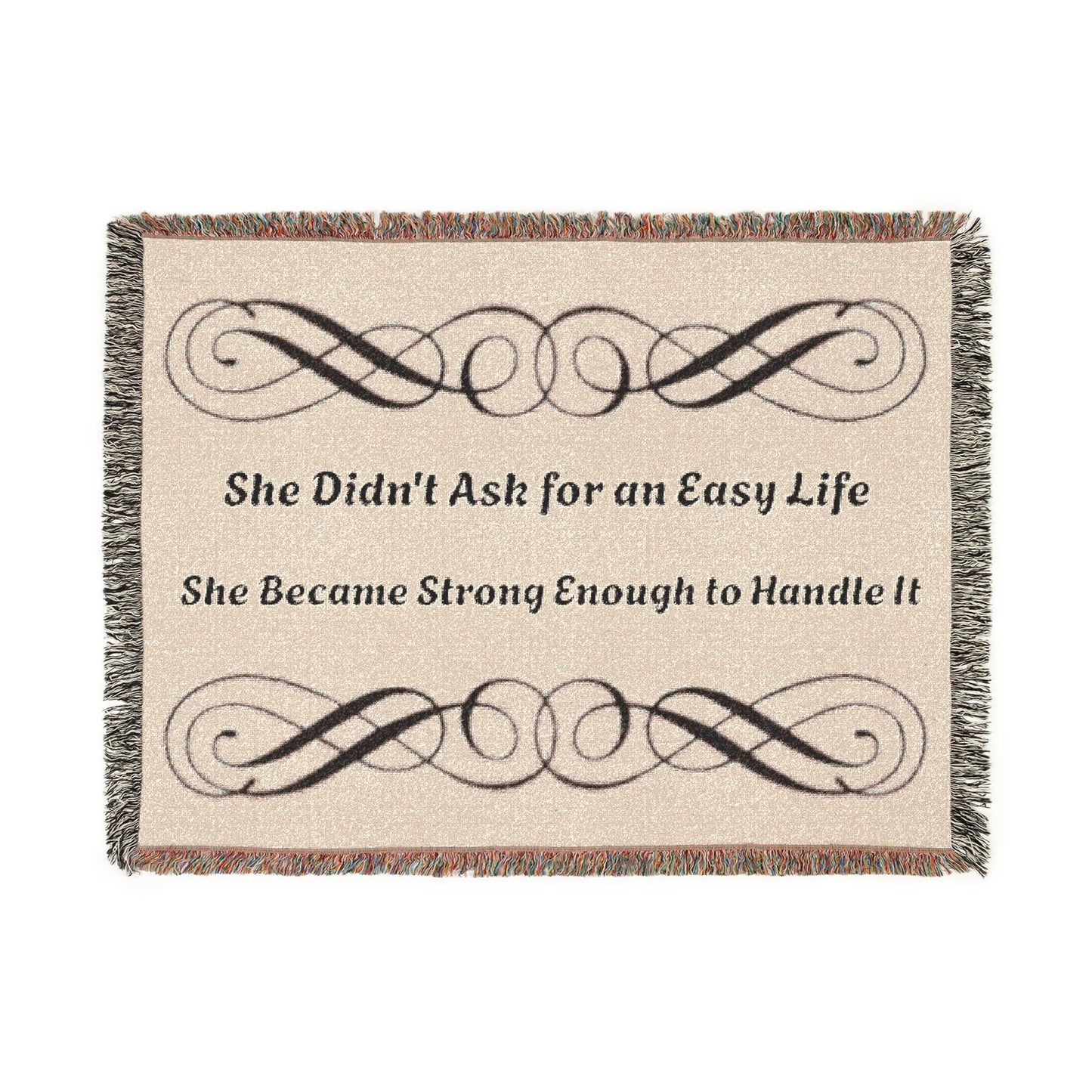 Strong Mom- Woven Blanket – Heartfelt Floral Tribute Throw for Mother’s Day & Gifts