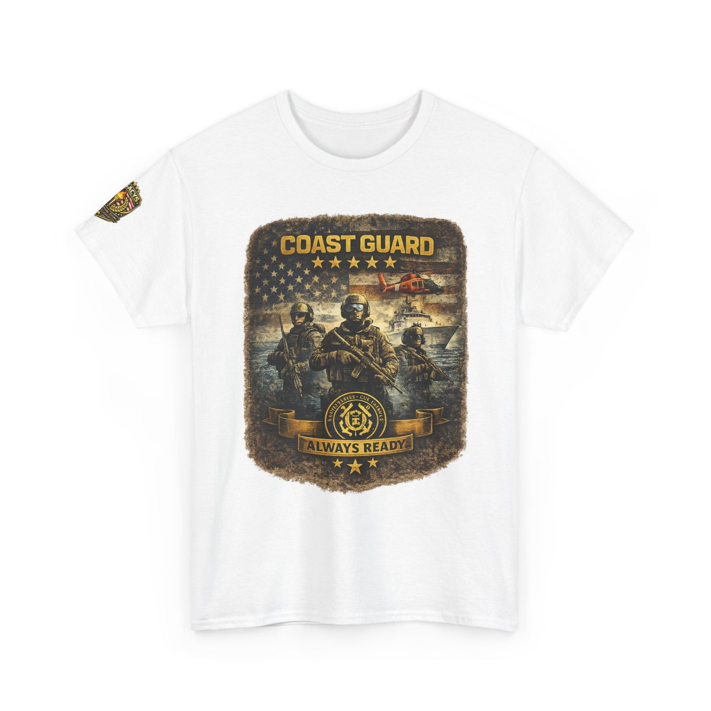 Coast Guard Helicopter 'Always Ready' Graphic Tee w/ Legacy 5 Brand Crest