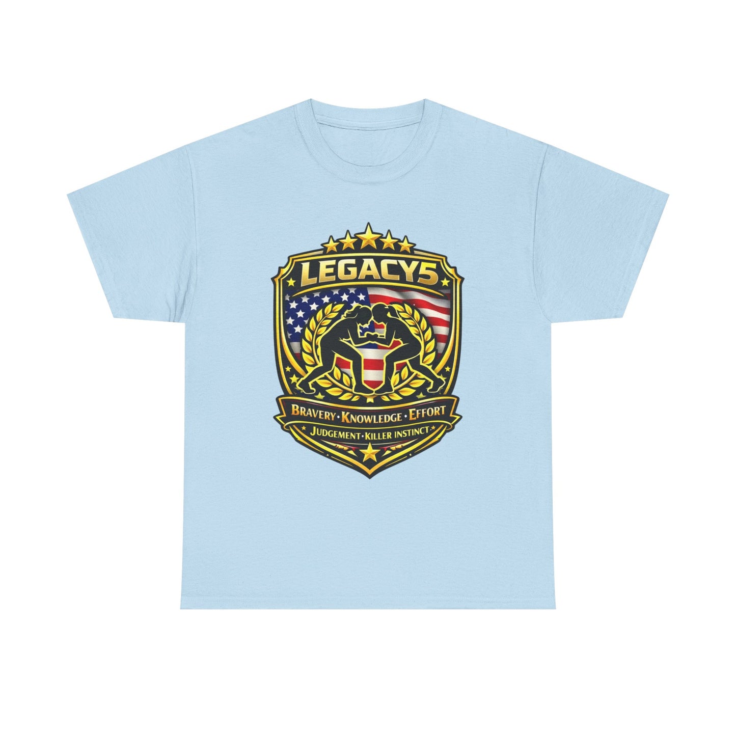 Wrestling- Female Silhouette Legacy Shield T-Shirt
