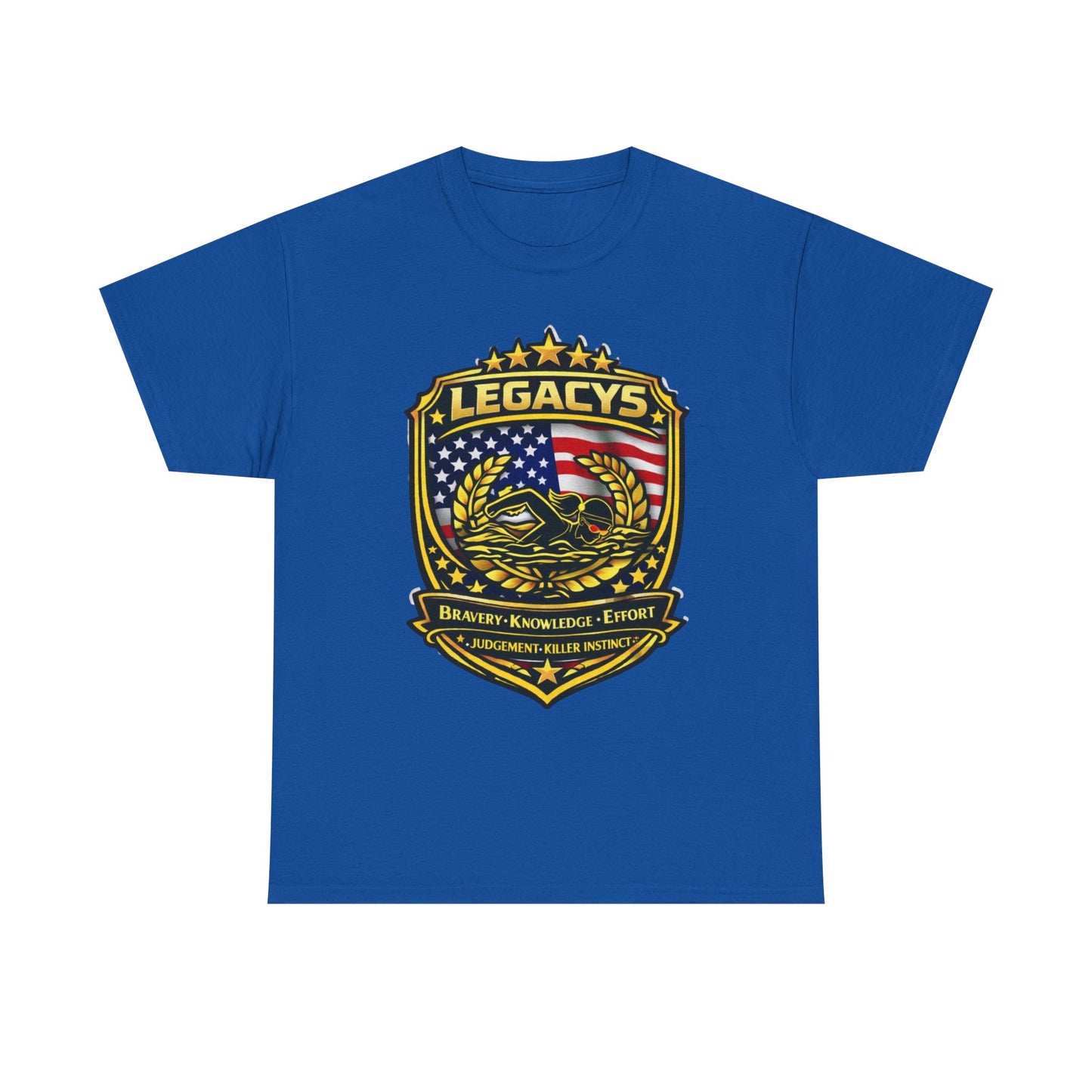 Swimming - Female Silhouette Legacy Shield T-Shirt