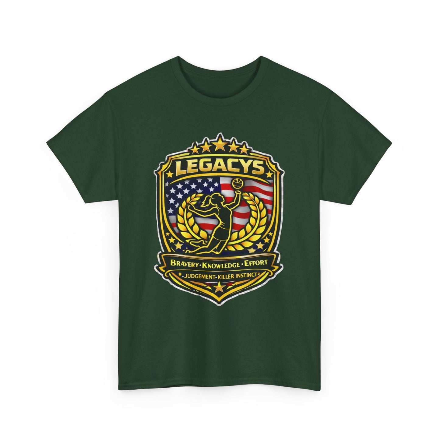 Volleyball - Female Silhouette Legacy Shield T-Shirt