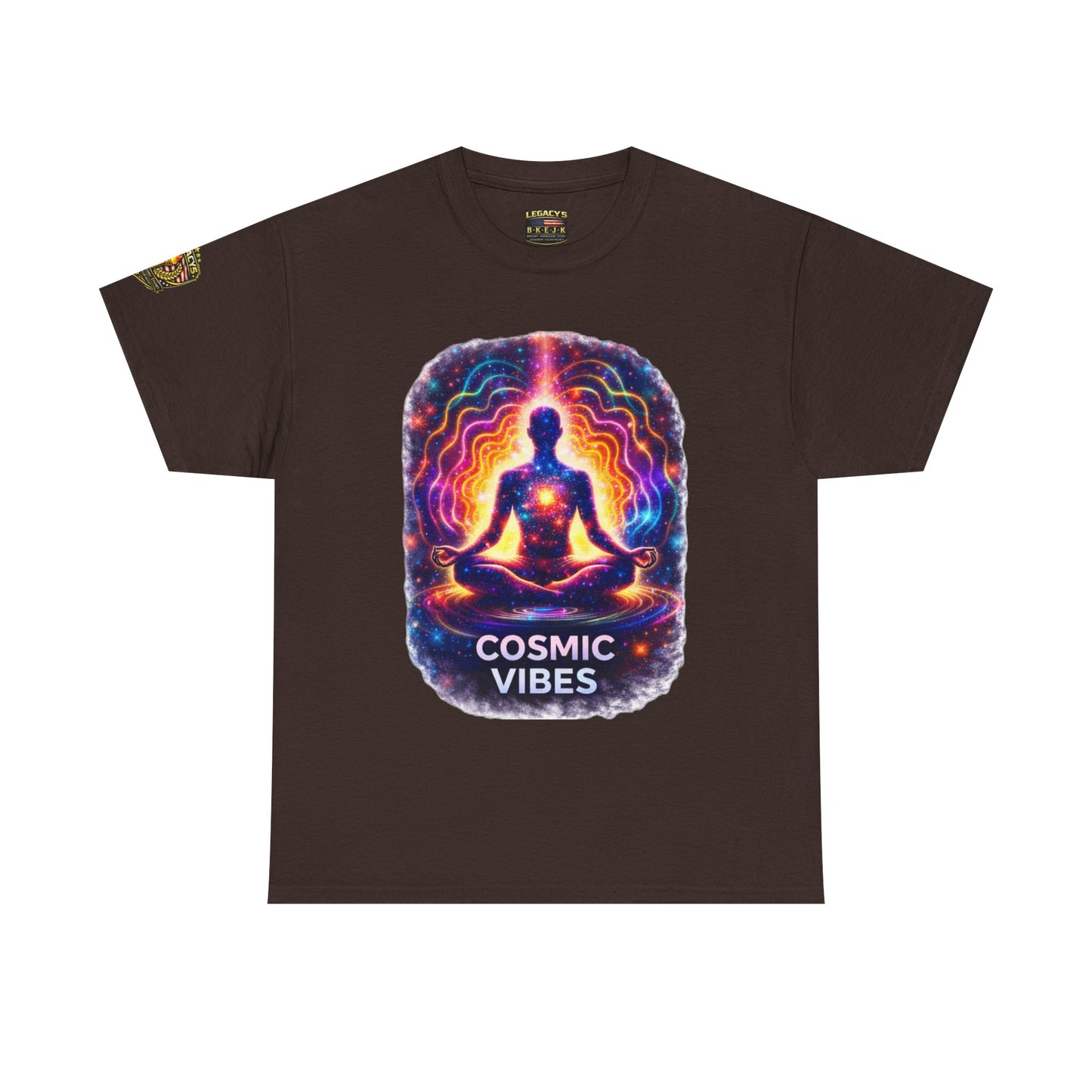 Meditating Silhouette 'Cosmic Vibes' T-shirt