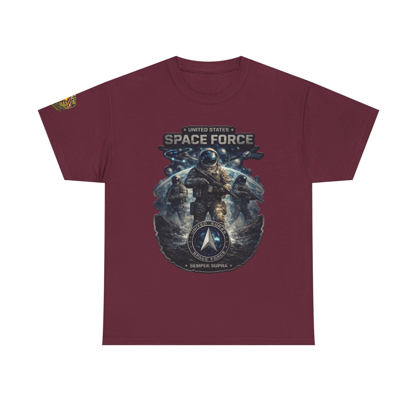 Space Force Graphic Tee â€” Astronaut Troopers Military Space Design w/ Legacy 5 Brand Crest