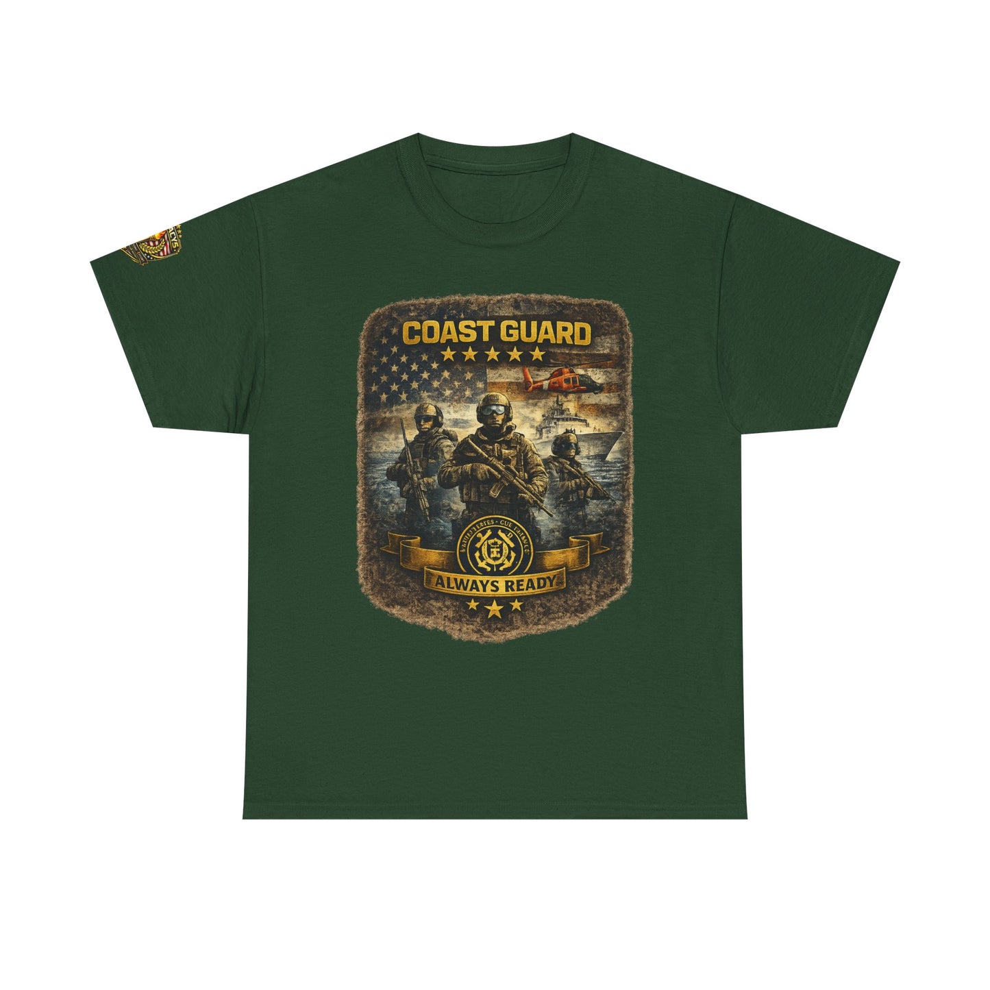 Coast Guard Helicopter 'Always Ready' Graphic Tee w/ Legacy 5 Brand Crest