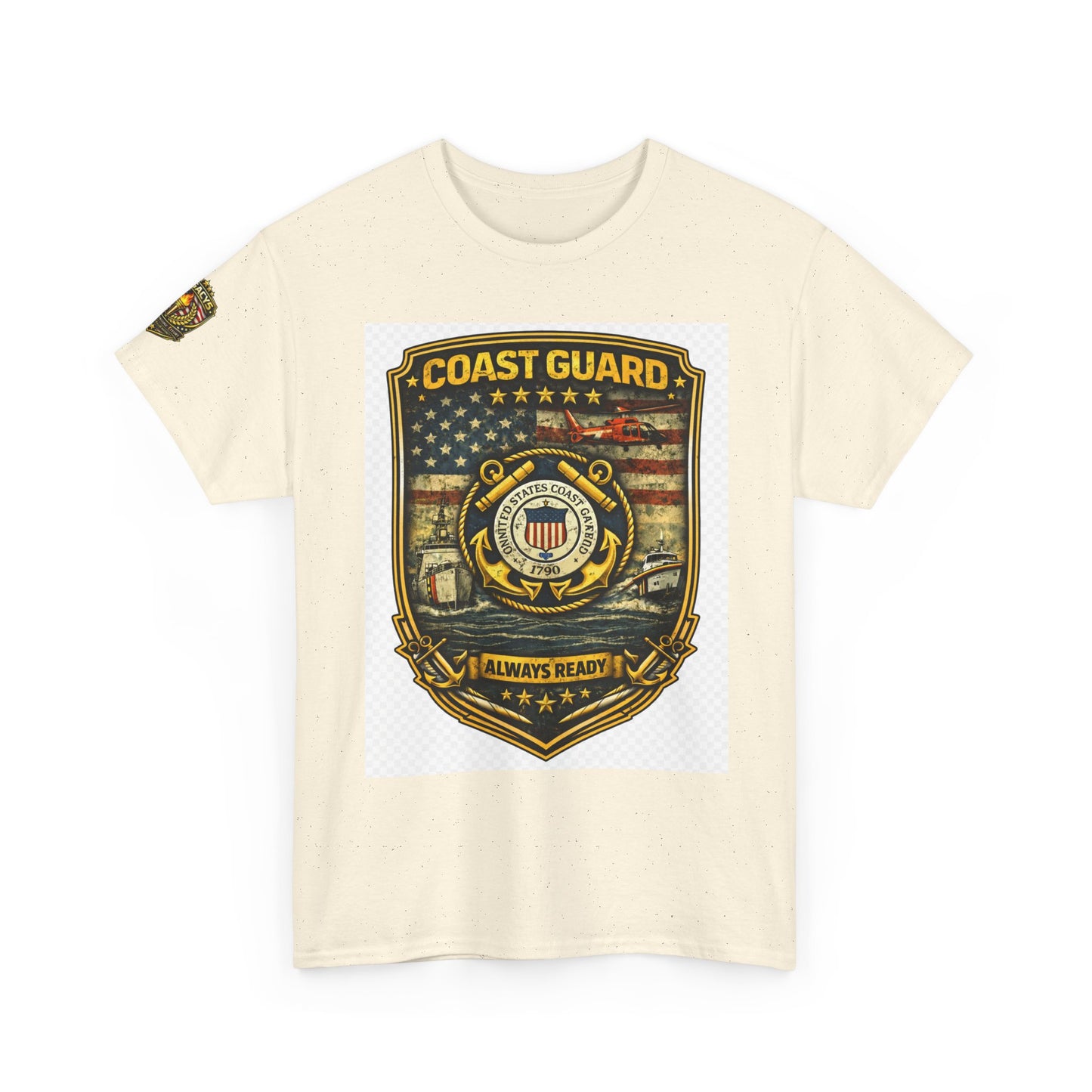 Coast Guard Shield â€” "Always Ready" Patriotic Military Tee w/ Legacy 5 Brand Crest