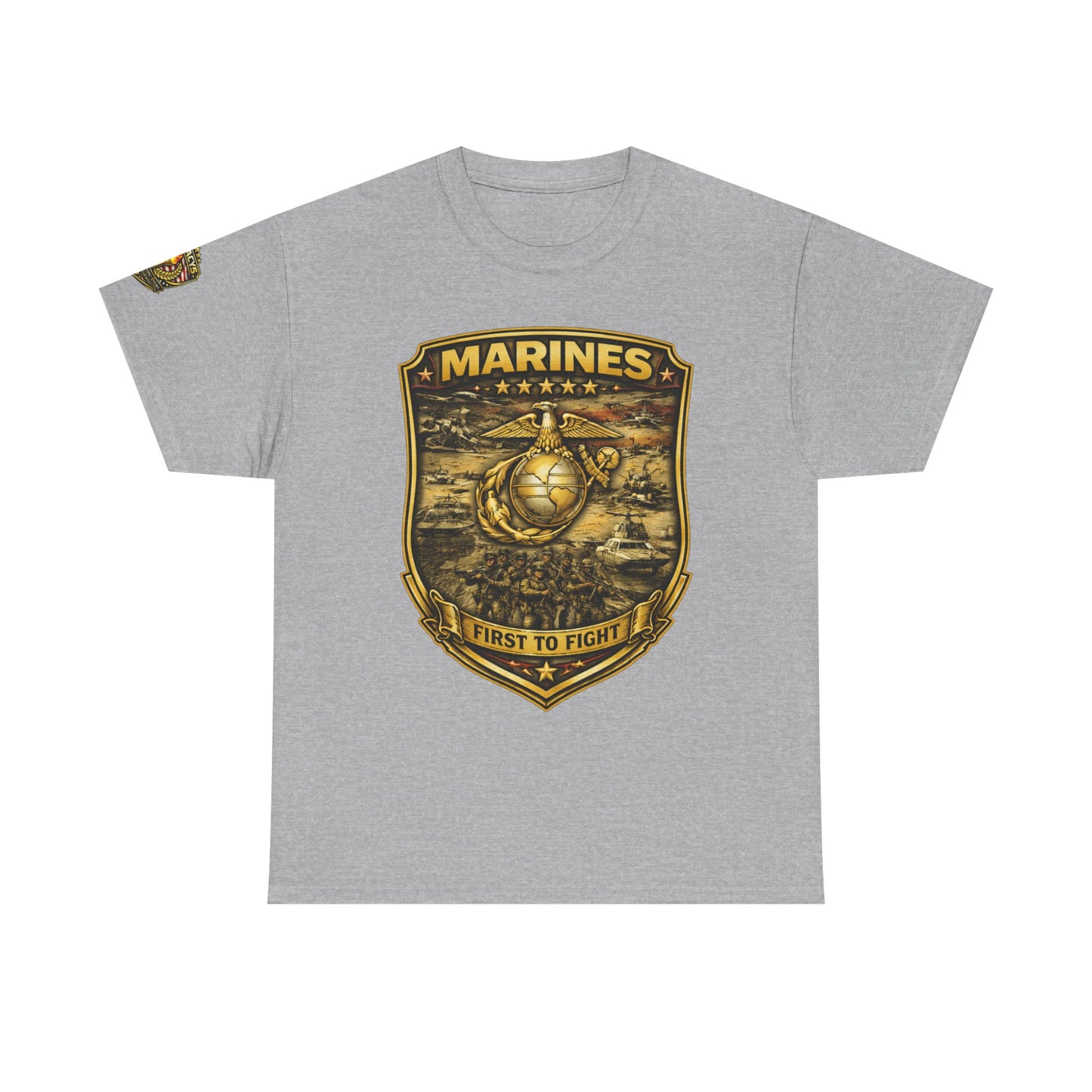 Marines 'First to Fight' Emblem T-Shirt w/ Legacy 5 Brand Crest