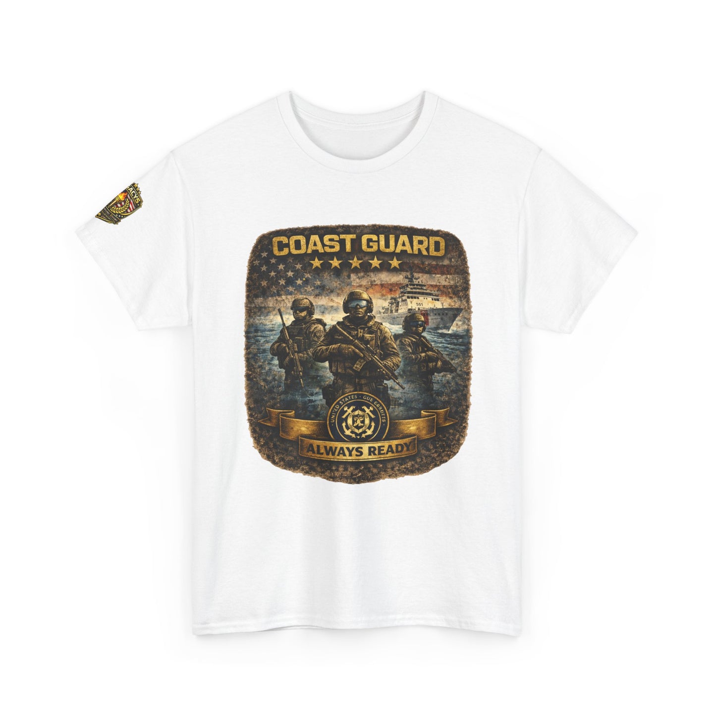 Coast Guard "Always Ready" â€“ Military Veteran Tribute Tee w/ Legacy 5 Brand Crest