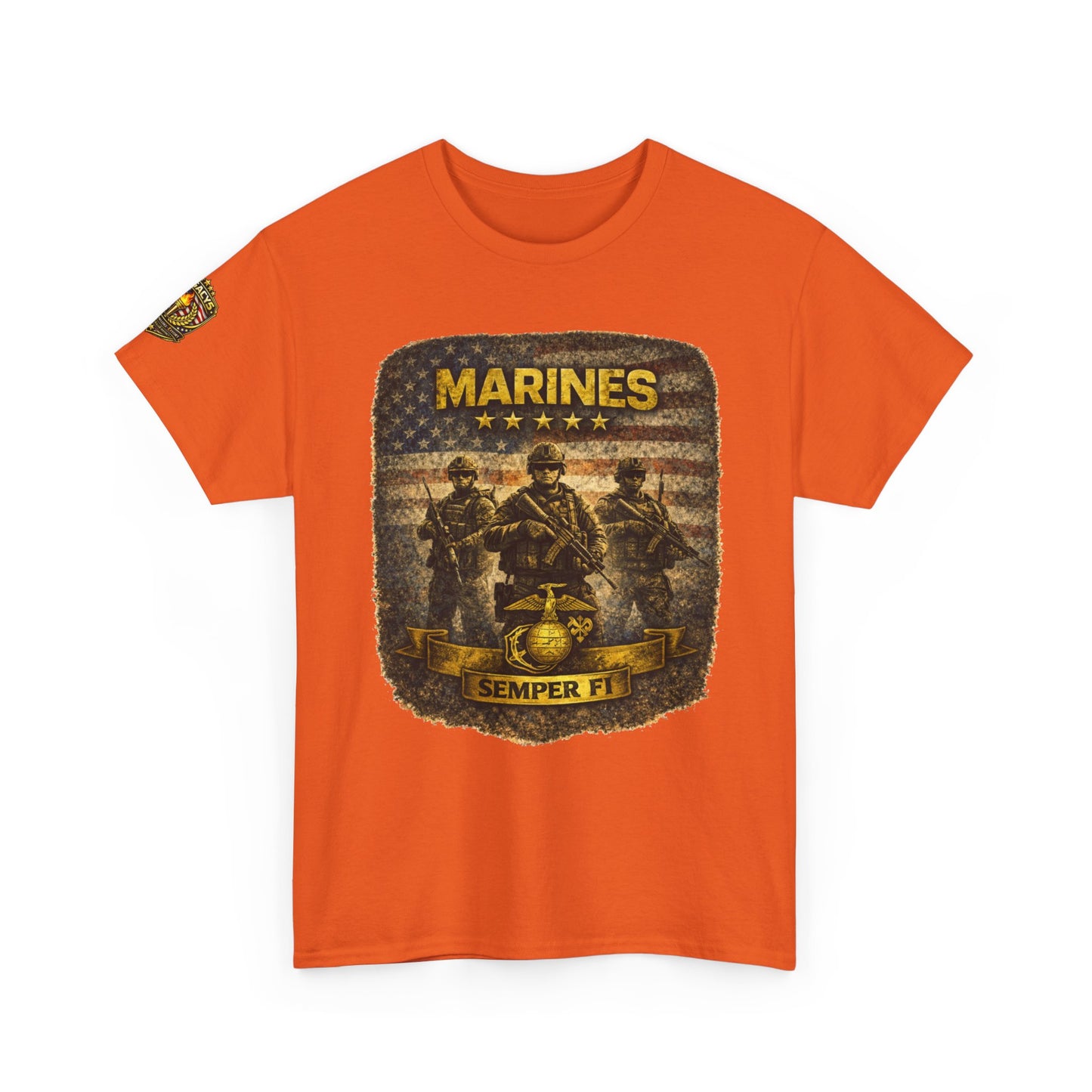 Marines Semper Fi Tâ€‘Shirt â€” Vintage Military Emblem Tee w/ Legacy 5 Brand Crest