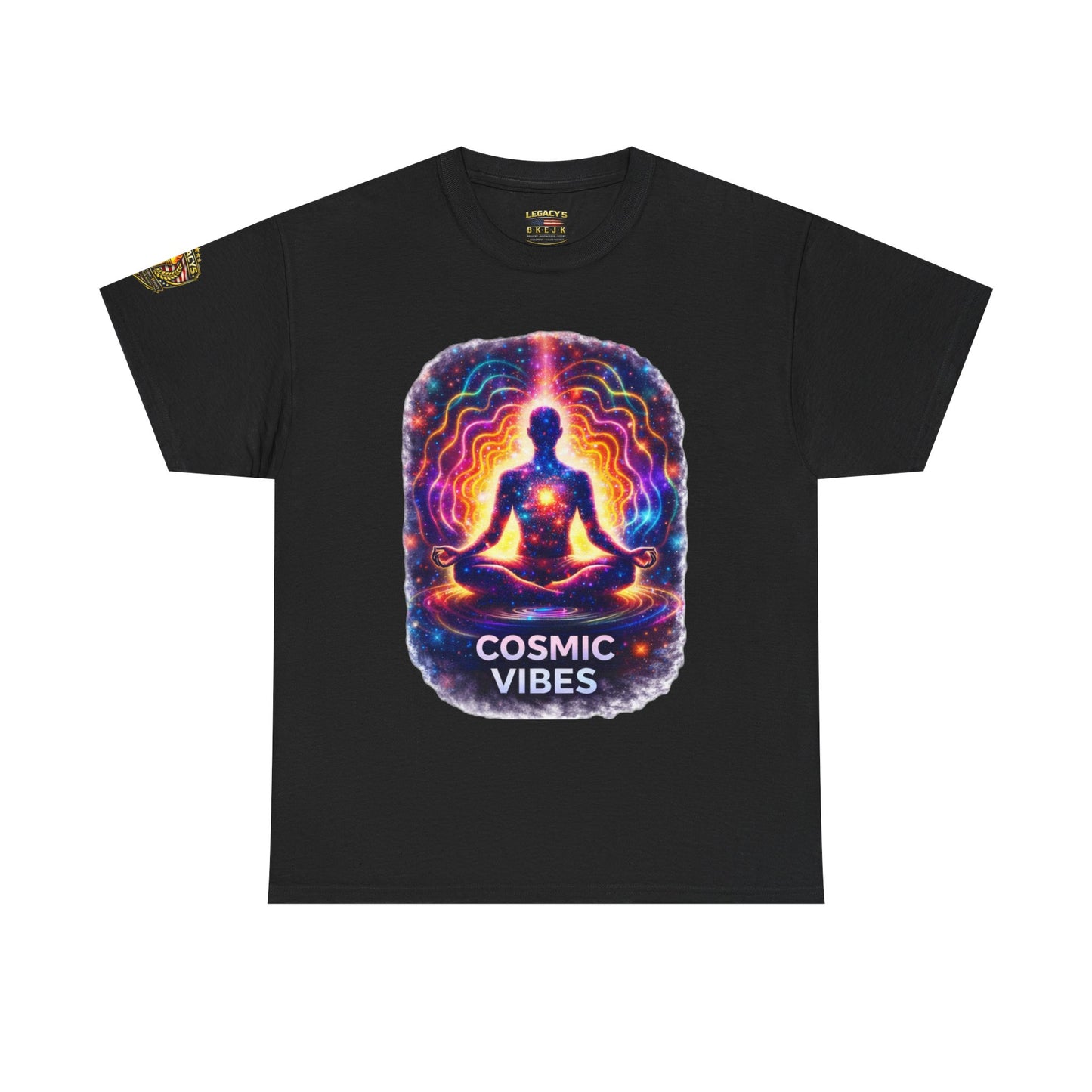 Meditating Silhouette 'Cosmic Vibes' T-shirt