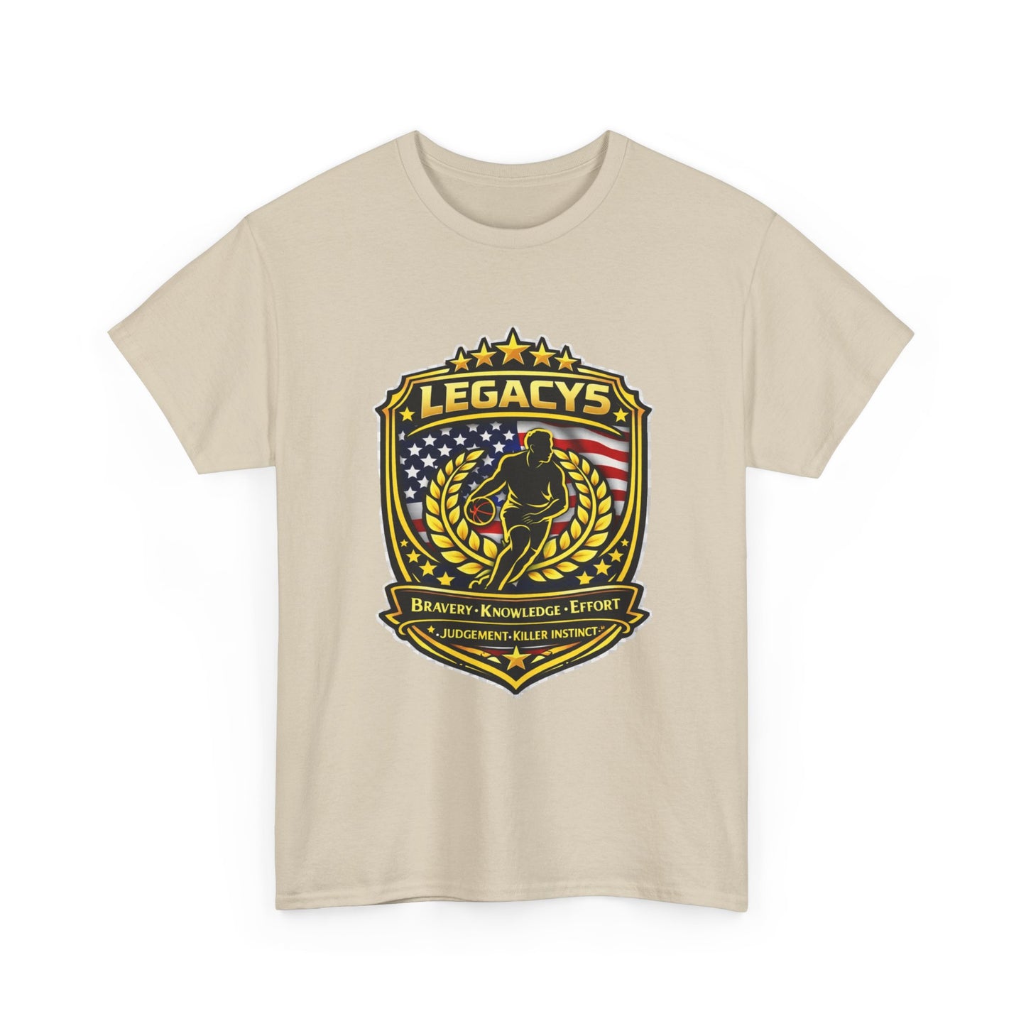 Basketball - Male Silhouette Legacy Shield T-Shirt