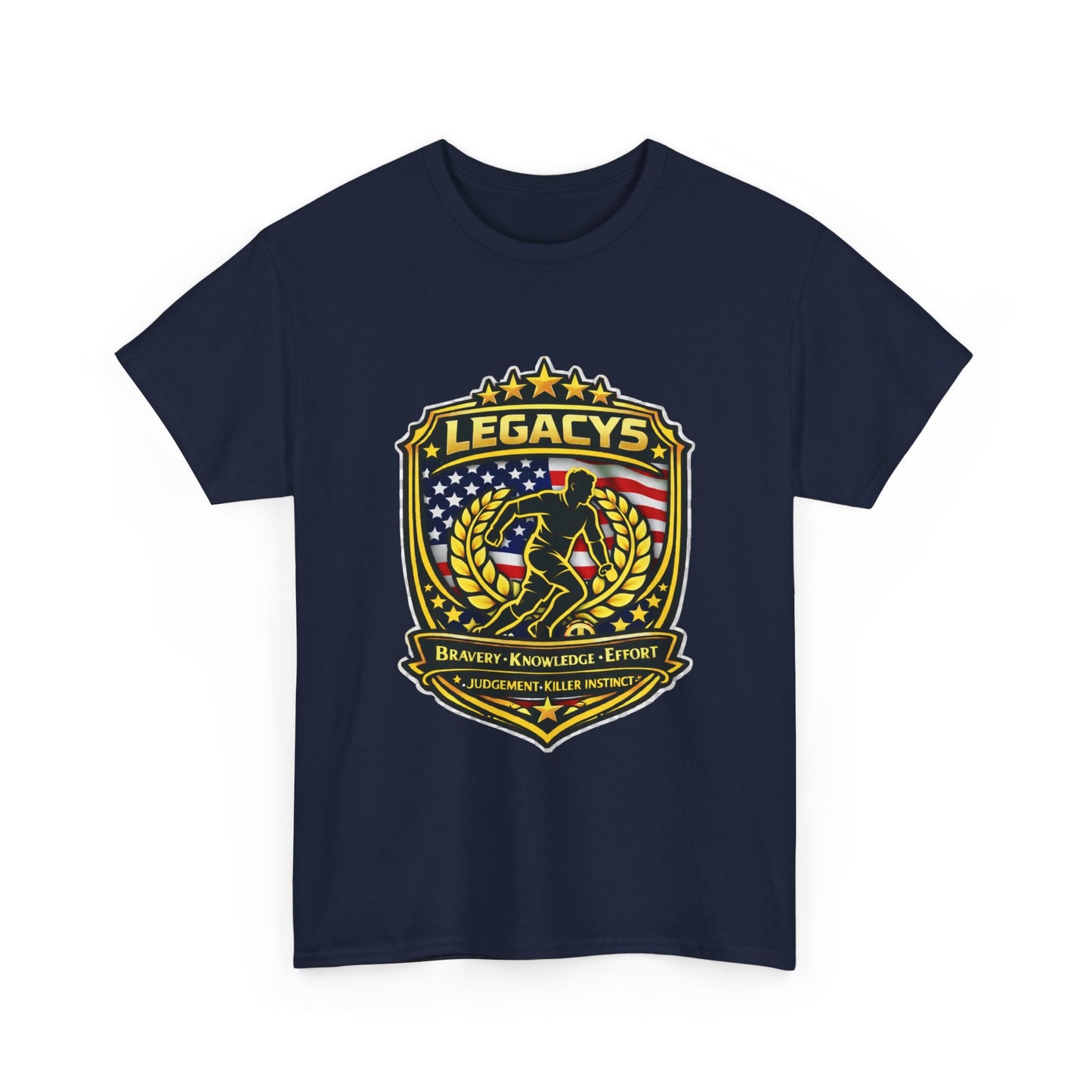 Soccer - Male Silhouette Legacy Shield T-Shirt