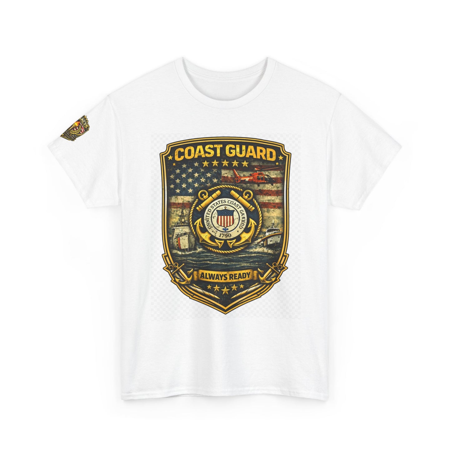 Coast Guard Shield â€” "Always Ready" Patriotic Military Tee w/ Legacy 5 Brand Crest