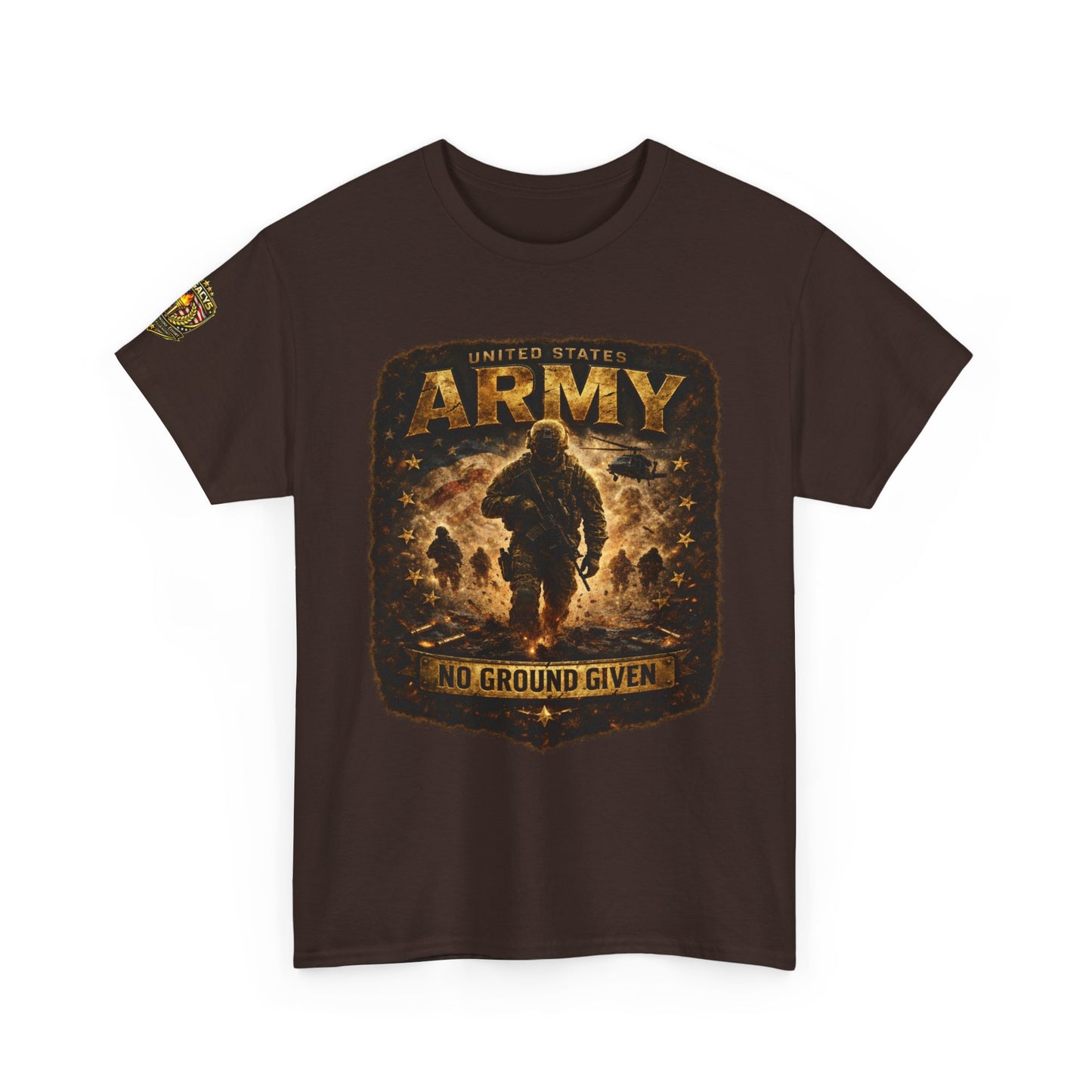 Army â€” "No Ground Given" Military Graphic Tee w/ Legacy 5 Brand Crest