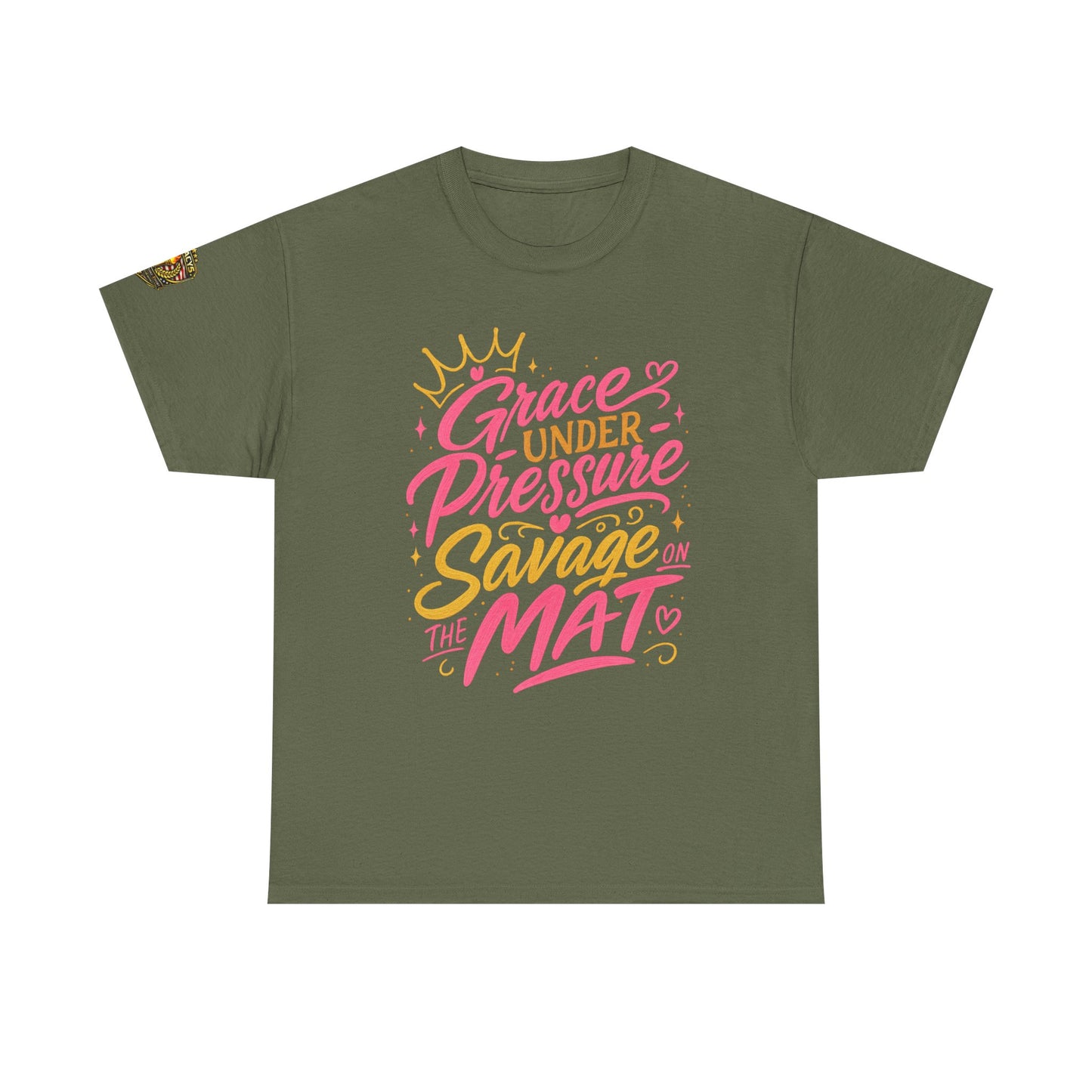 Wrestling Tee — "Grace Under Pressure, Savage on the Mat"