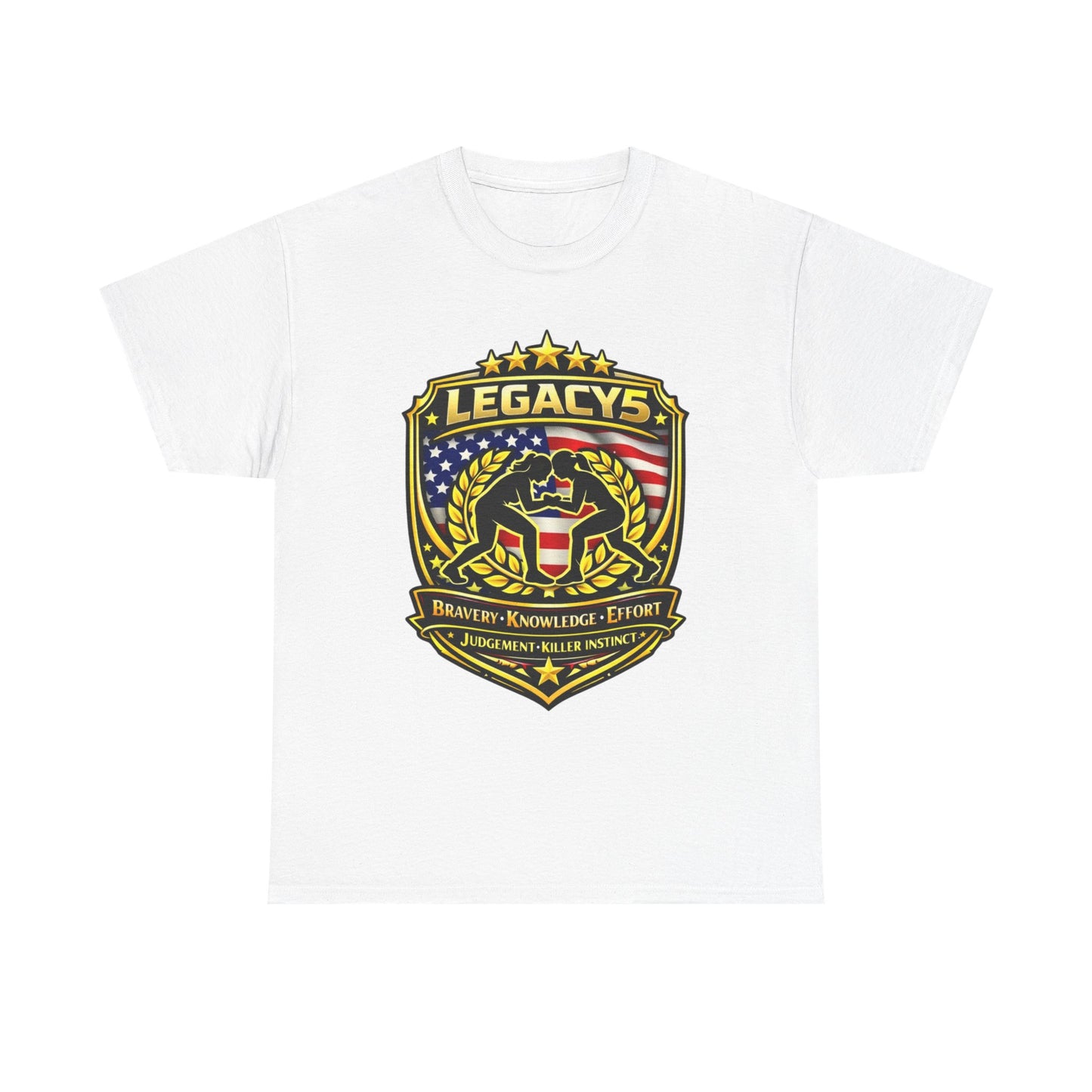 Wrestling- Female Silhouette Legacy Shield T-Shirt
