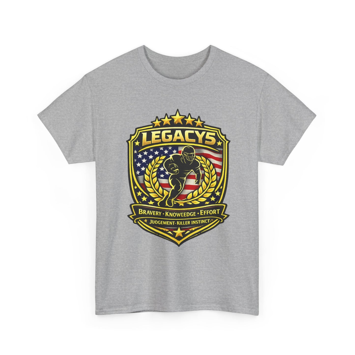 Football - Male Silhouette-Legacy Shield T-Shirt