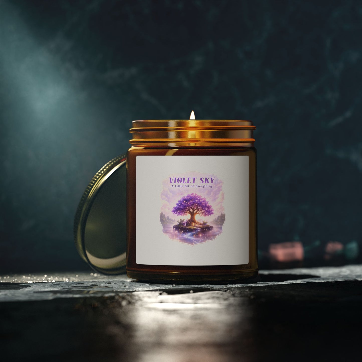 Scented Candle — Violet Sky Coconut Apricot Wax (4oz & 9oz)