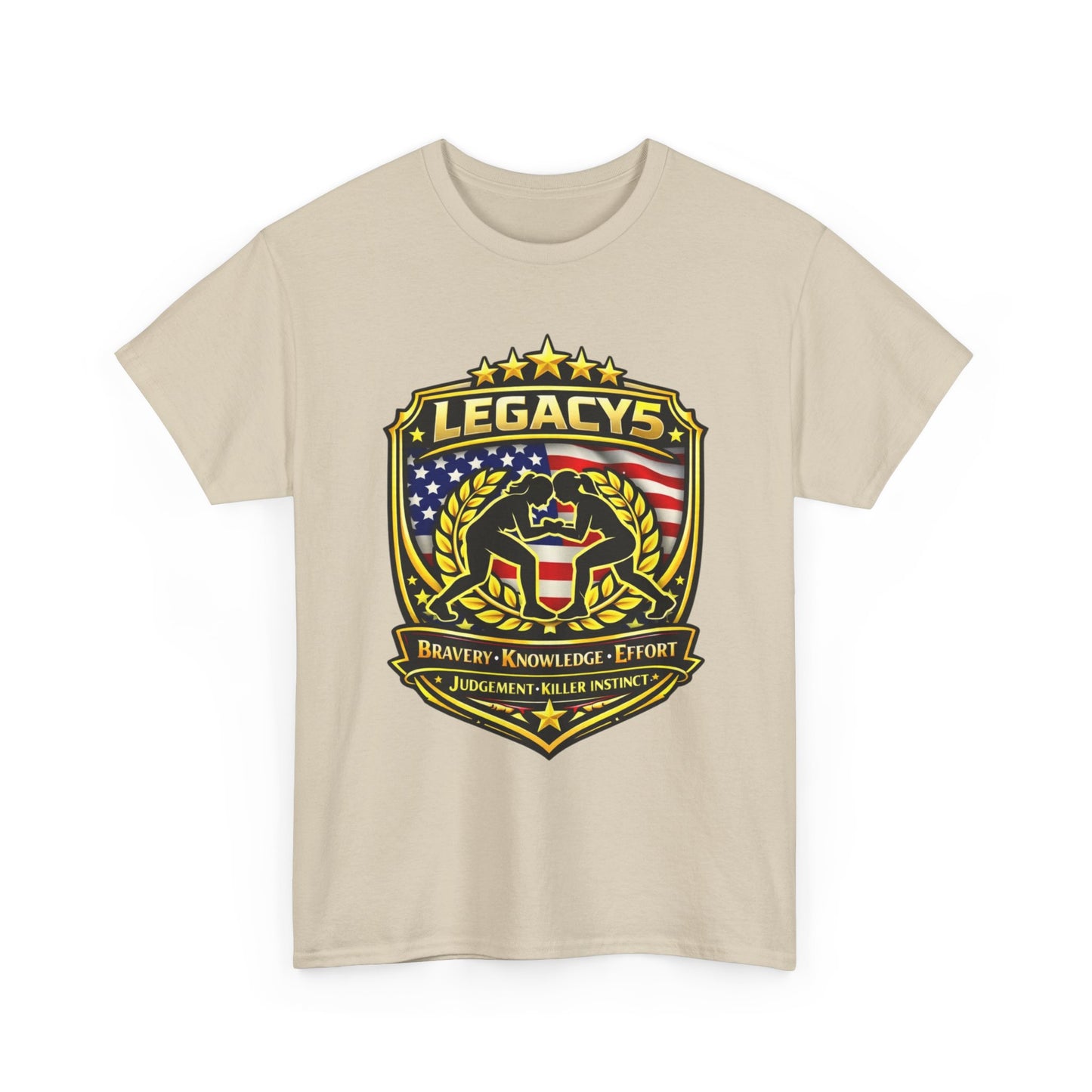 Wrestling- Female Silhouette Legacy Shield T-Shirt