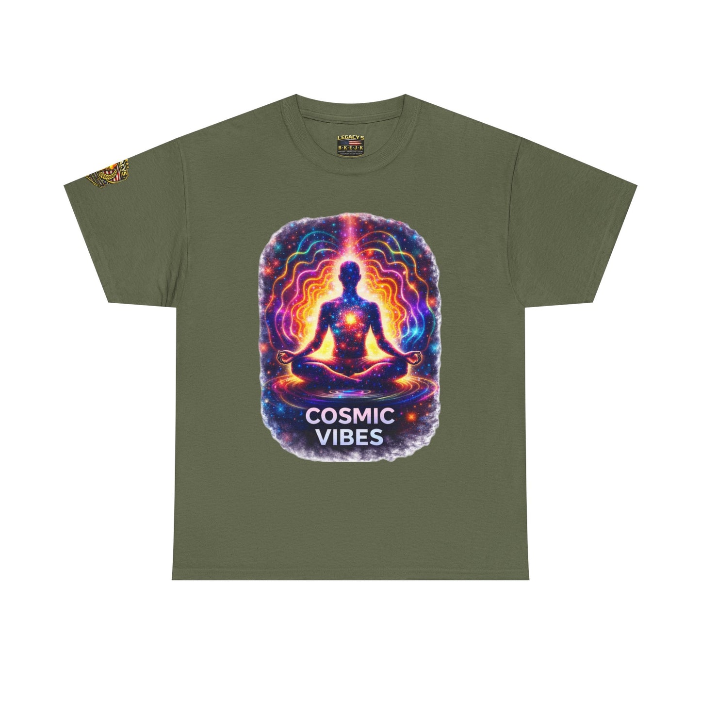 Meditating Silhouette 'Cosmic Vibes' T-shirt