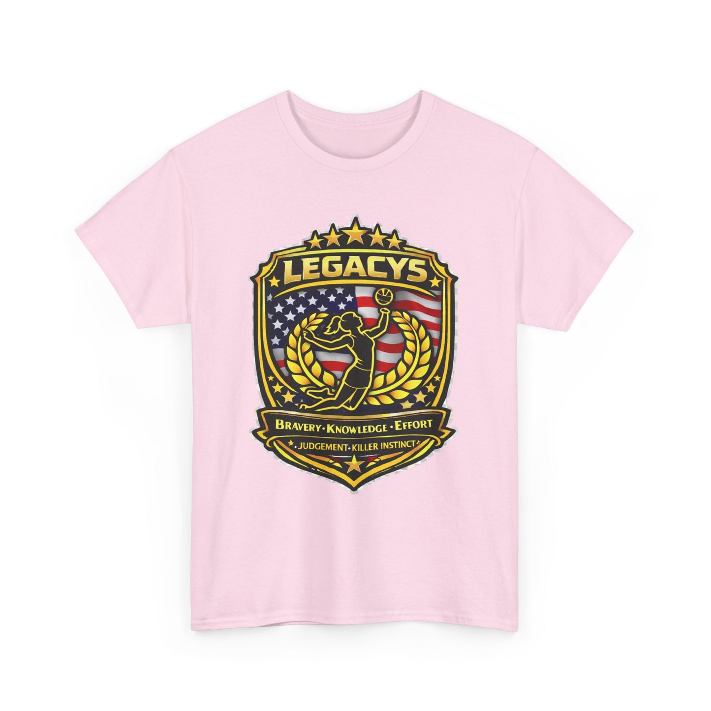 Volleyball - Female Silhouette Legacy Shield T-Shirt