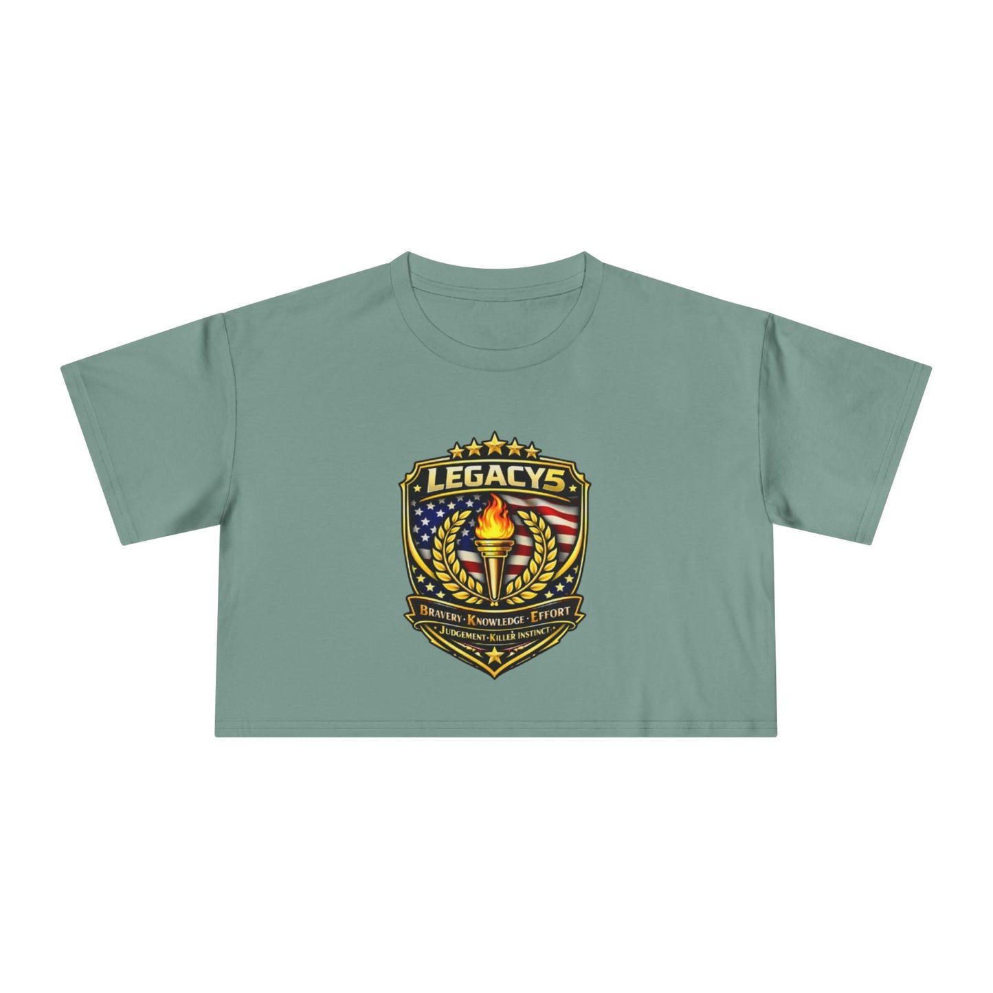 Legacy 5 Shield Crop Tee