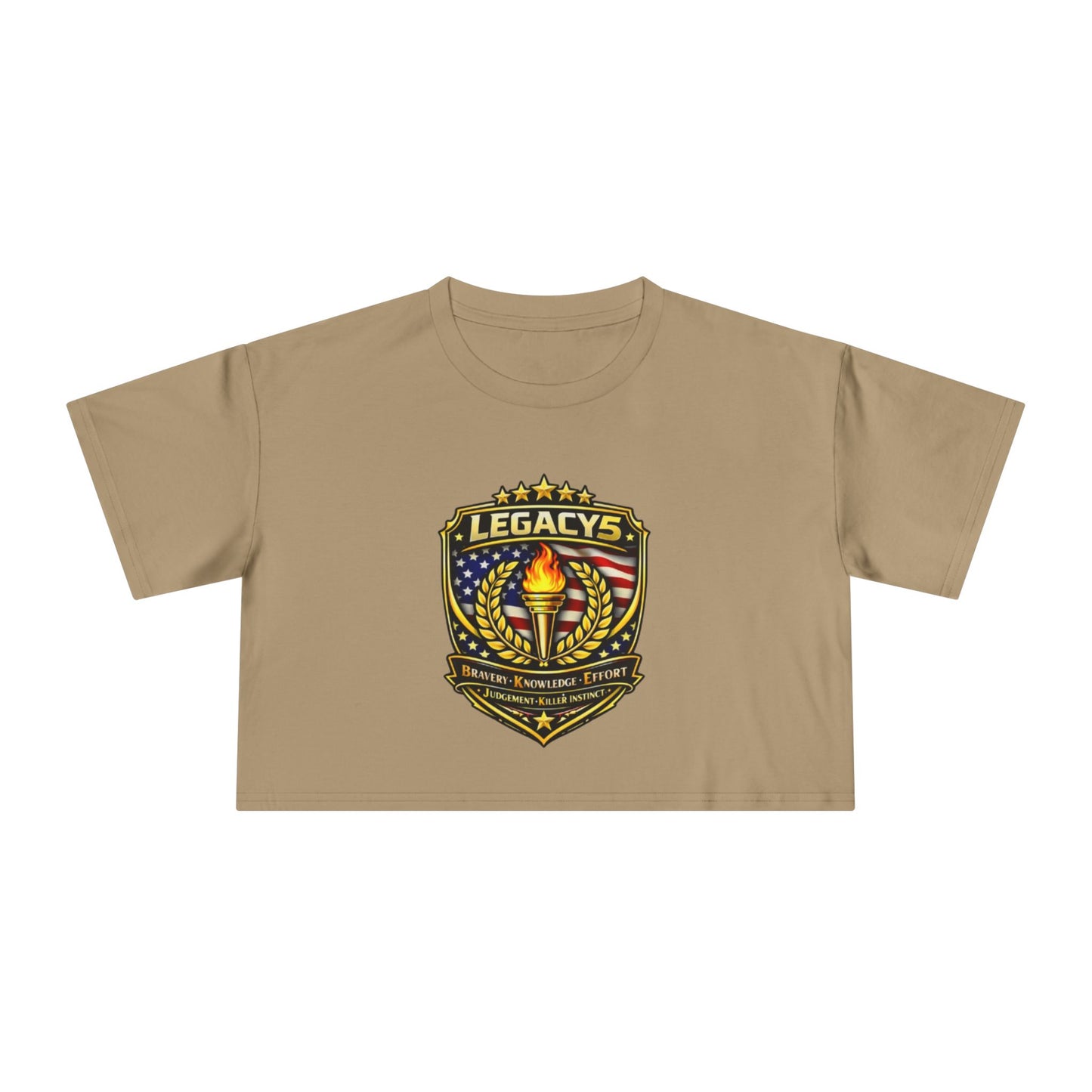 Legacy 5 Shield Crop Tee