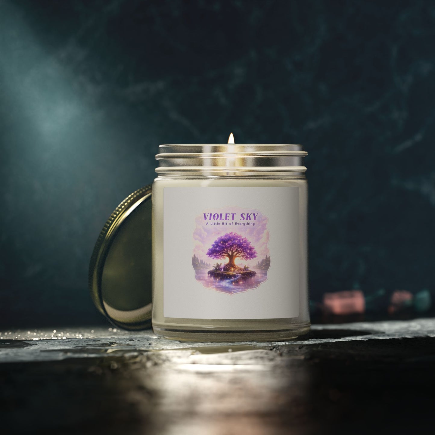 Scented Candle — Violet Sky Coconut Apricot Wax (4oz & 9oz)
