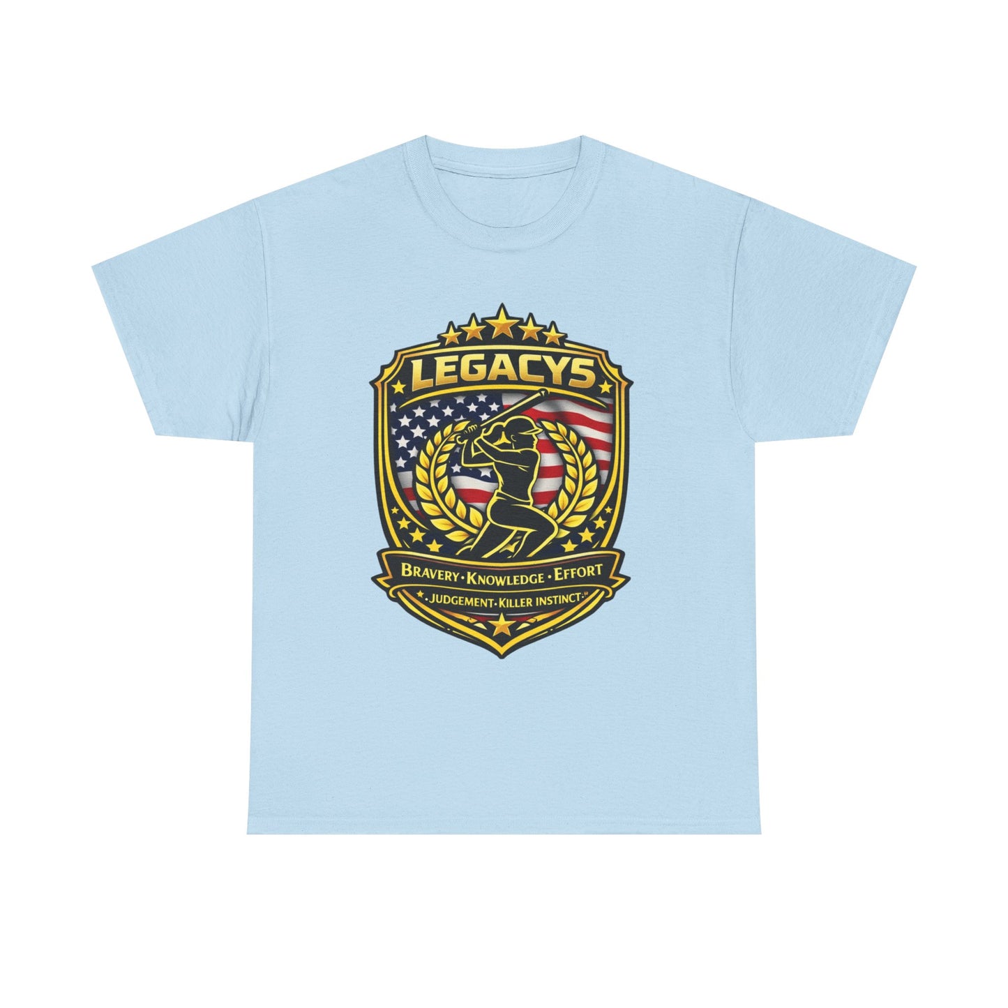 Baseball/Softball -Female Silhouette Legacy Shield T-Shirt