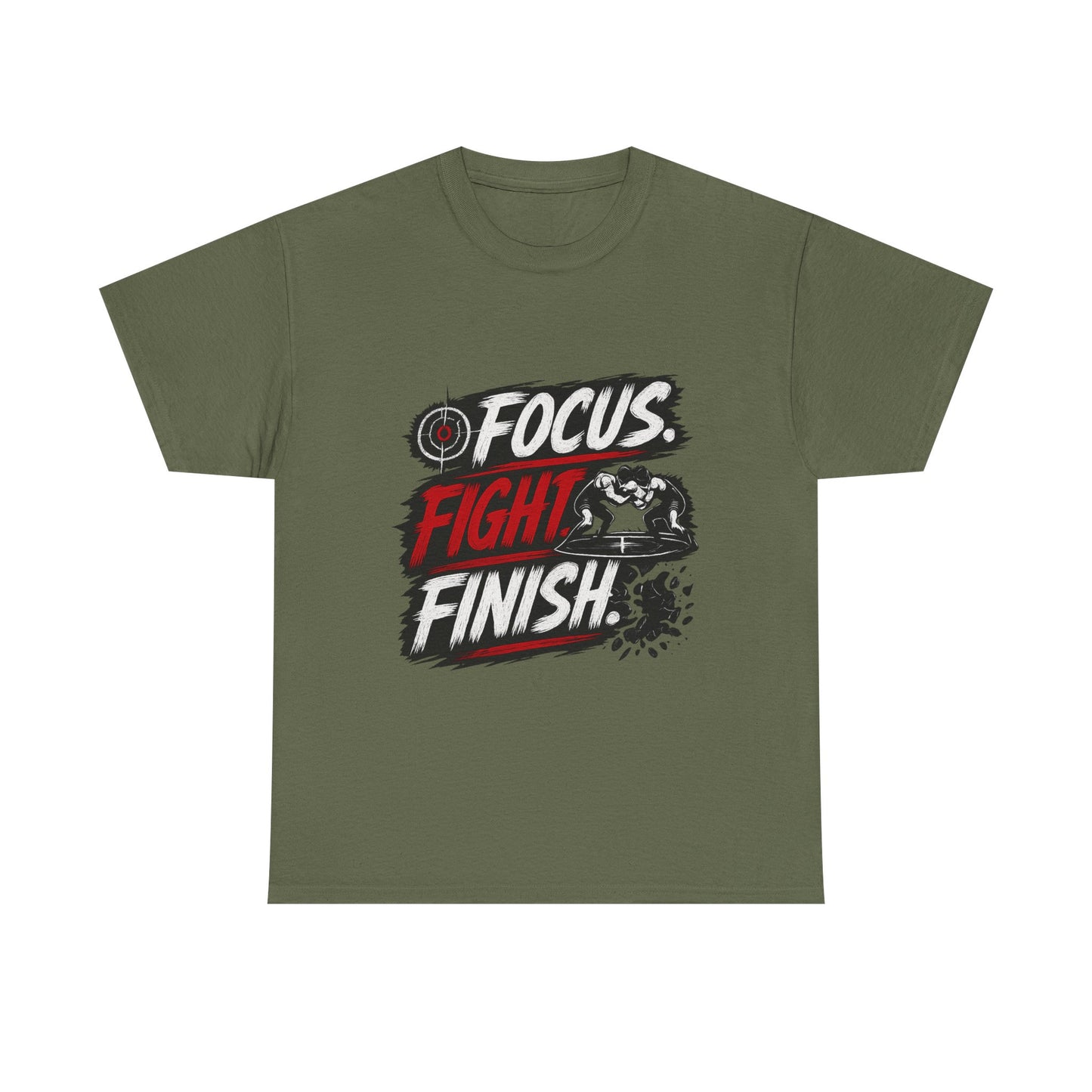 Wrestling 'Focus. Fight. Finish.' Motivational Tee