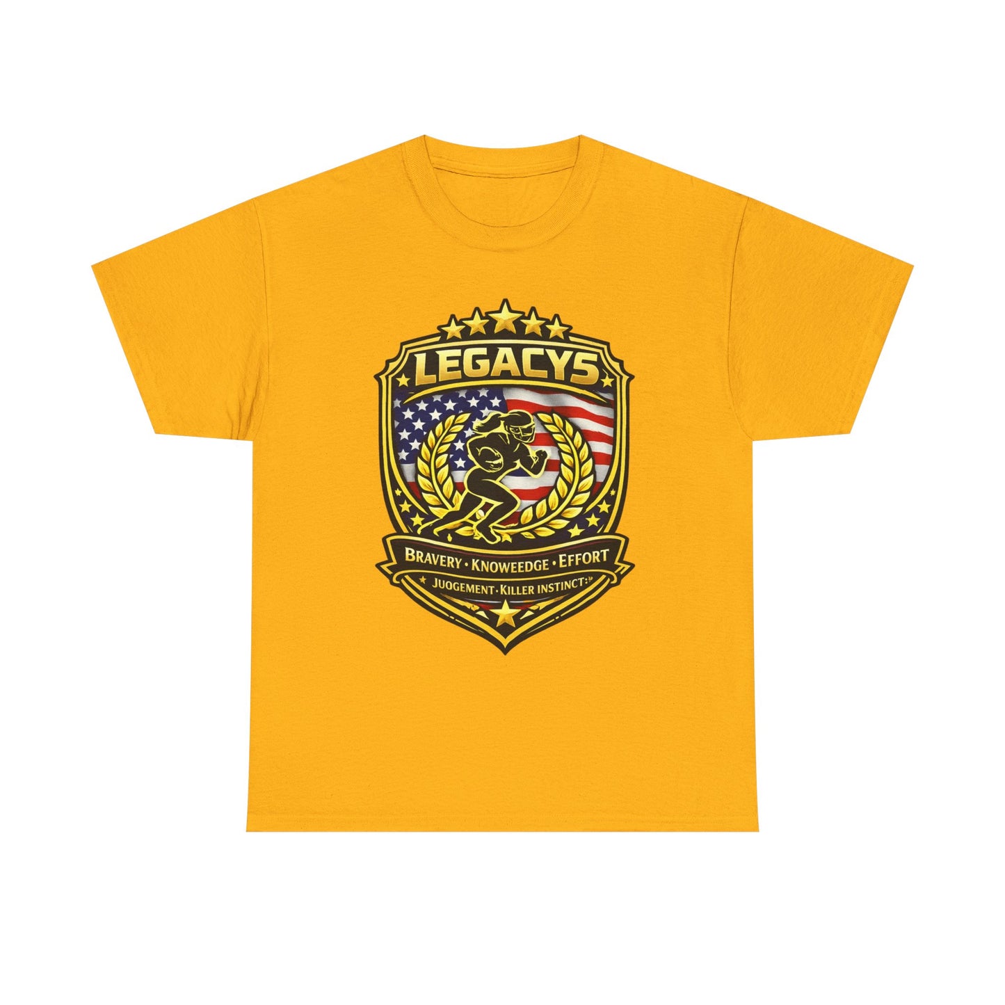 Football- Female Silhouette Legacy Shield T-Shirt
