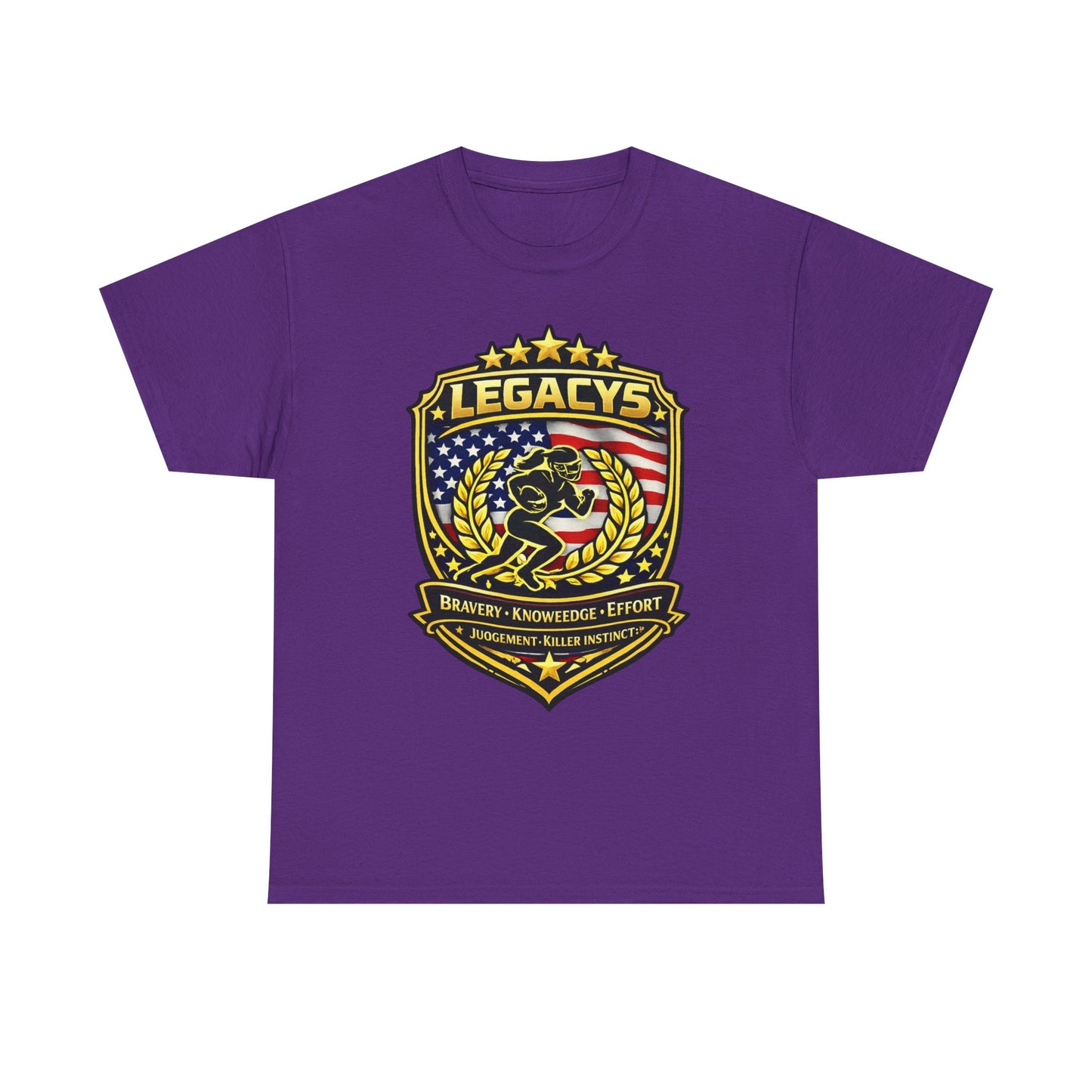 Football- Female Silhouette Legacy Shield T-Shirt