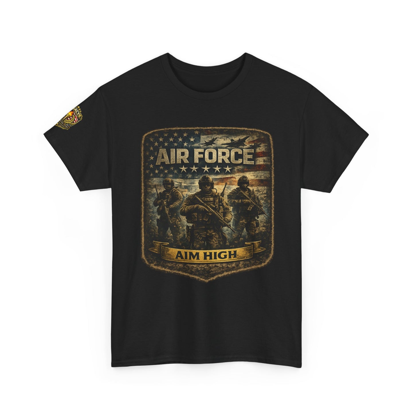 Air Force 'Aim High' Military Tee w/ Legacy 5 Brand Crest
