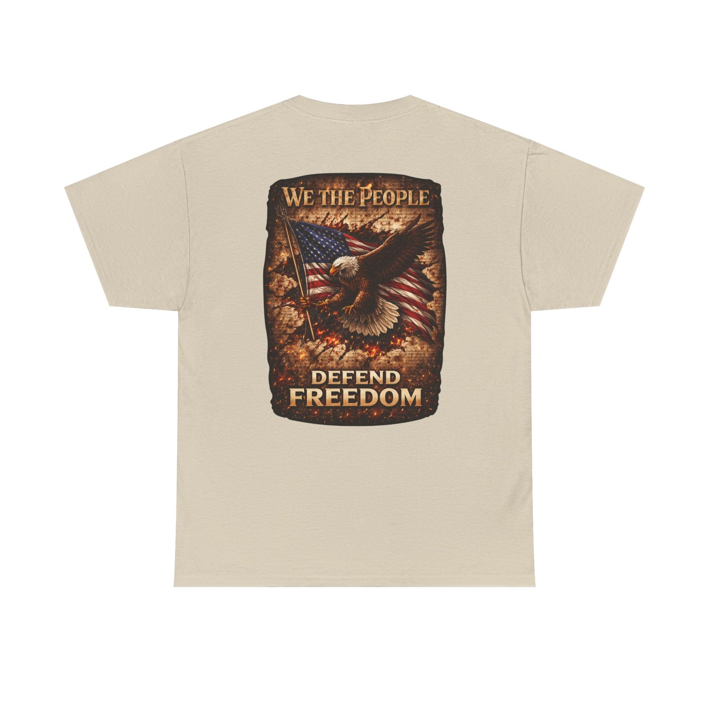 Defend Freedom 'We The People' Eagle American Flag Graphic Tâ€‘Shirt