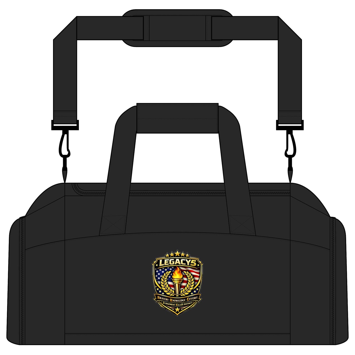 Legacy's Shield â€” Athletic Duffel with Crest Logo