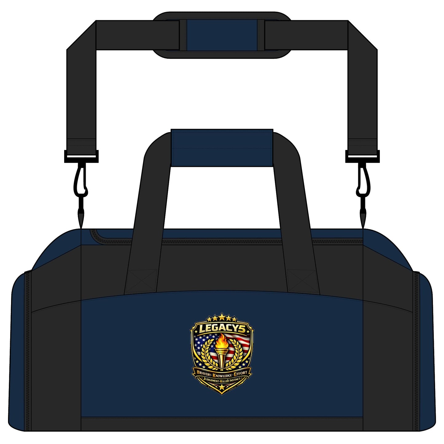 Legacy's Shield â€” Athletic Duffel with Crest Logo