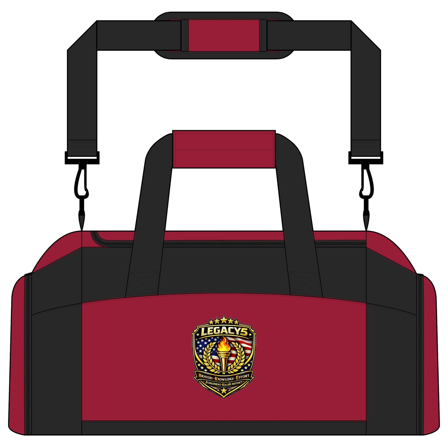 Legacy's Shield â€” Athletic Duffel with Crest Logo
