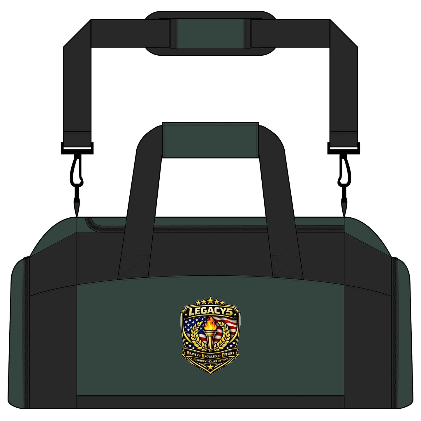 Legacy's Shield â€” Athletic Duffel with Crest Logo