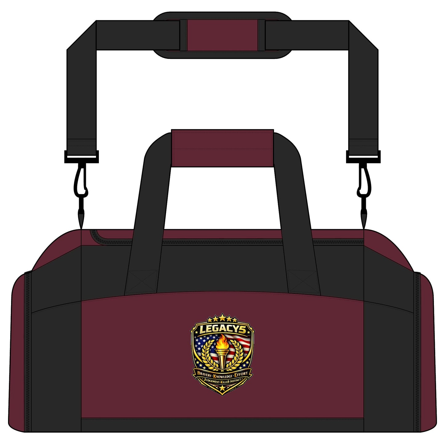 Legacy's Shield â€” Athletic Duffel with Crest Logo