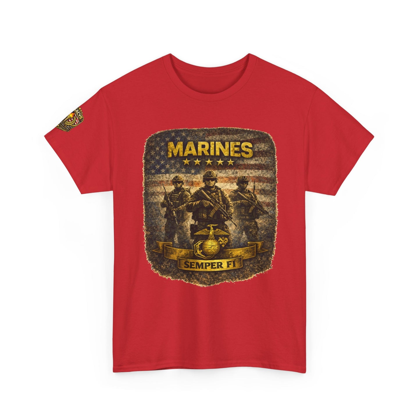 Marines Semper Fi Tâ€‘Shirt â€” Vintage Military Emblem Tee w/ Legacy 5 Brand Crest