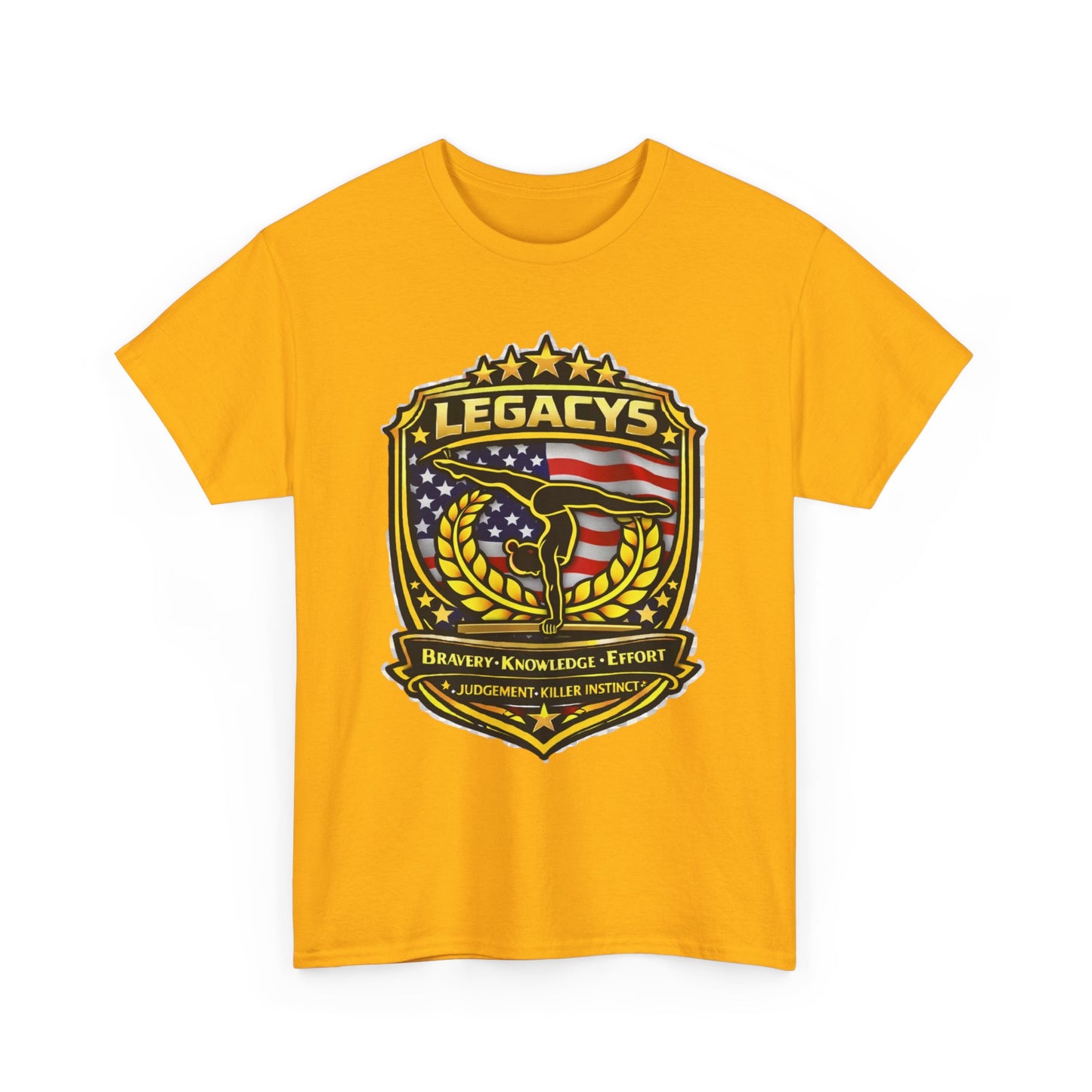 Gymnastics - Female Silhouette Legacy Shield T-Shirt