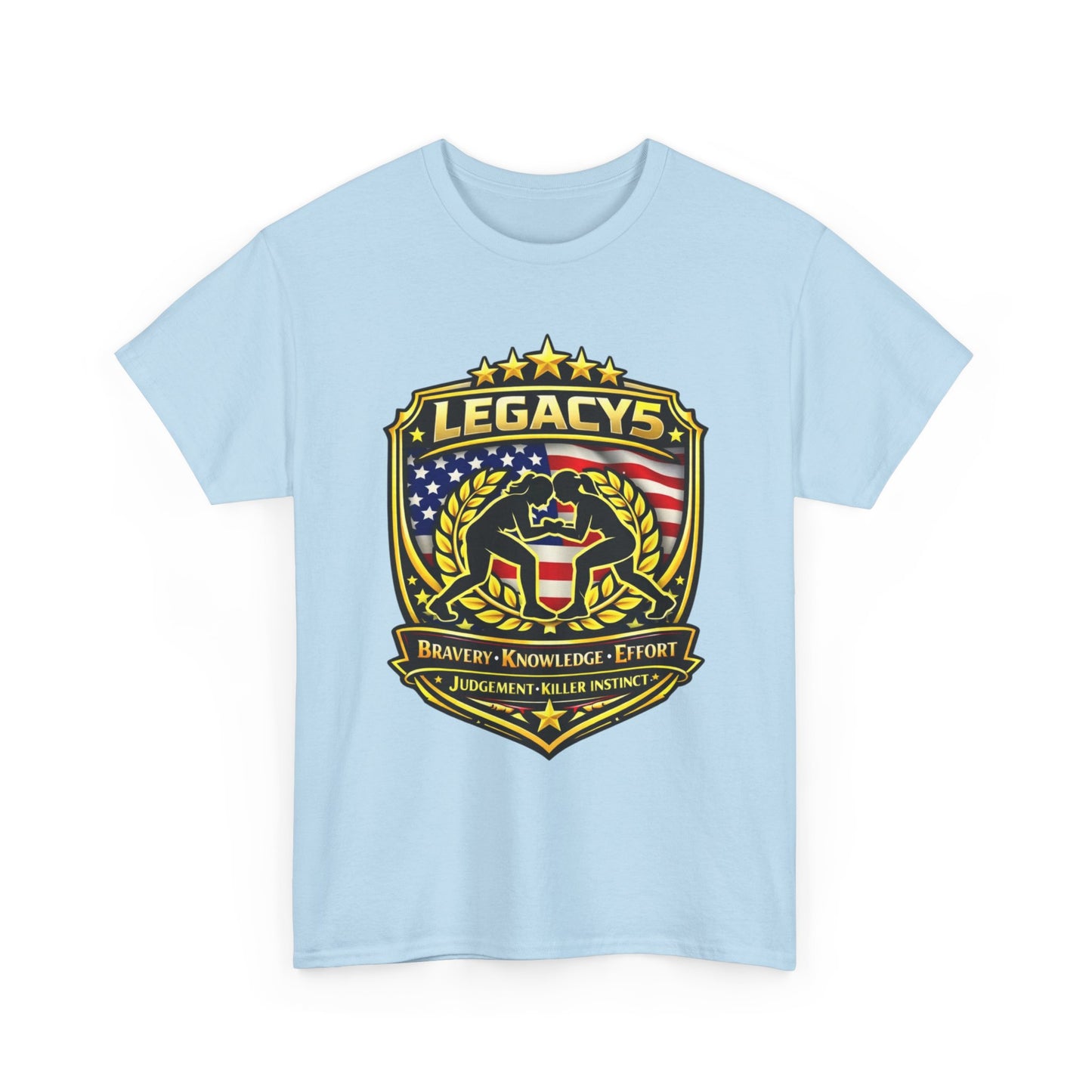 Wrestling- Female Silhouette Legacy Shield T-Shirt