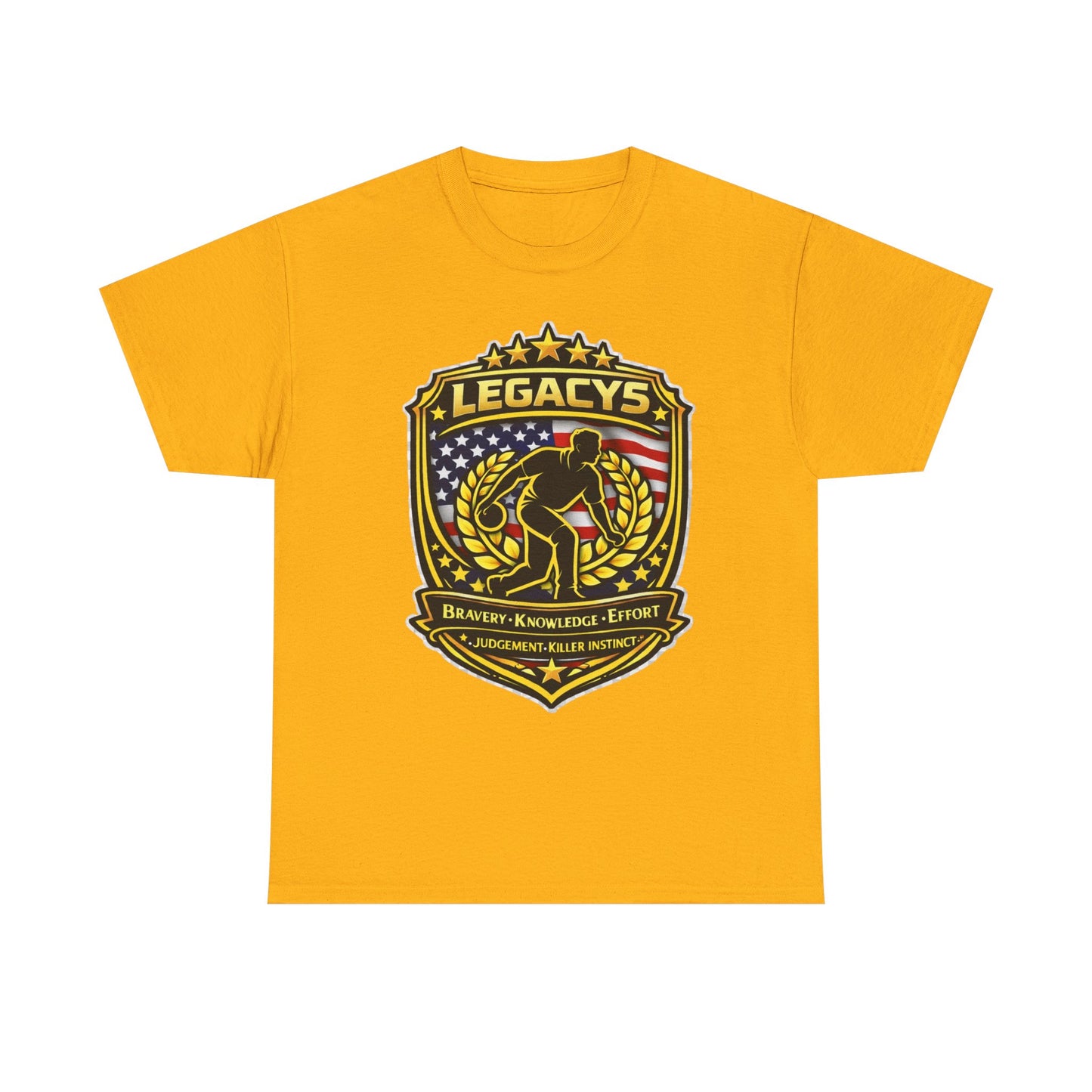 Bowling - Male Silhouette Legacy Shield T-Shirt