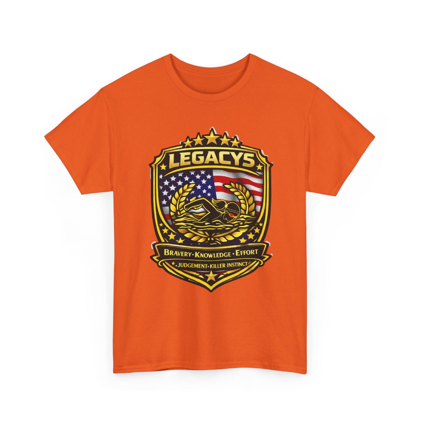 Swimming - Female Silhouette Legacy Shield T-Shirt