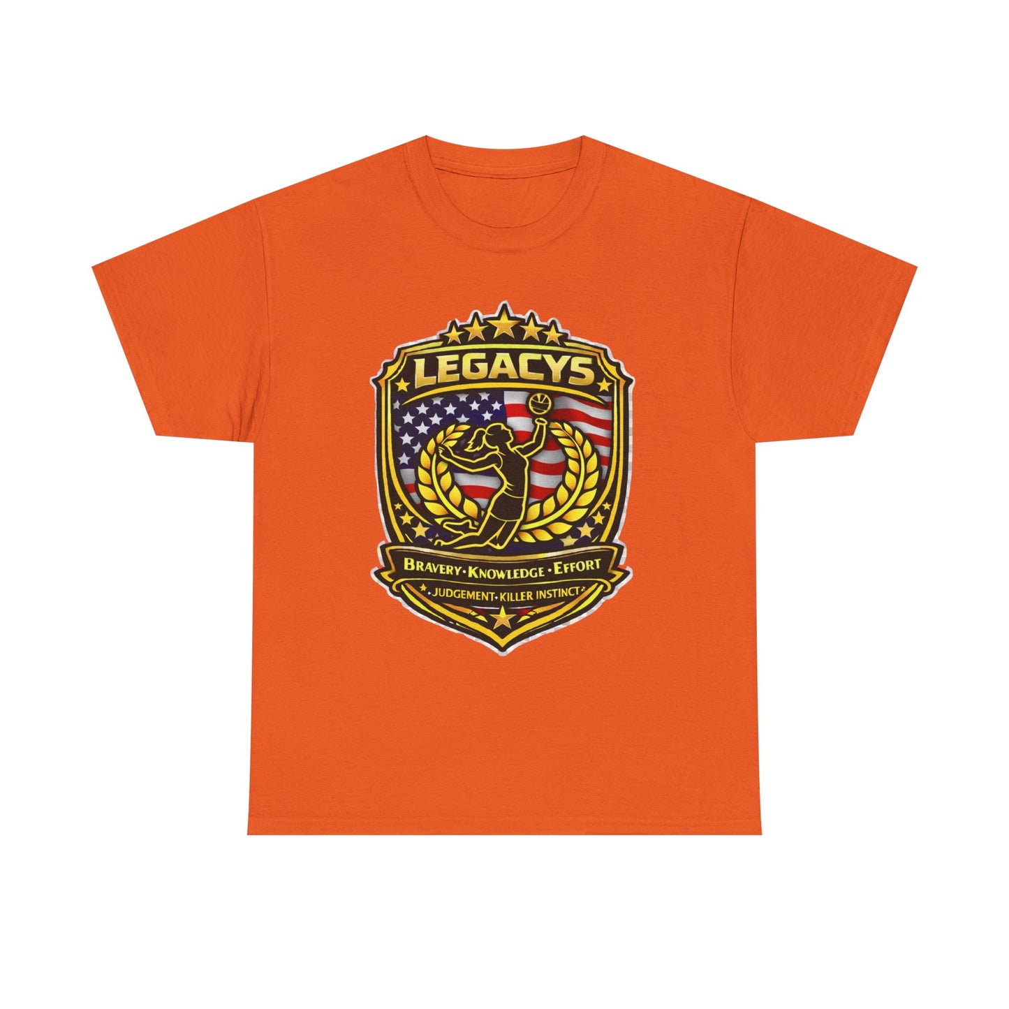Volleyball - Female Silhouette Legacy Shield T-Shirt