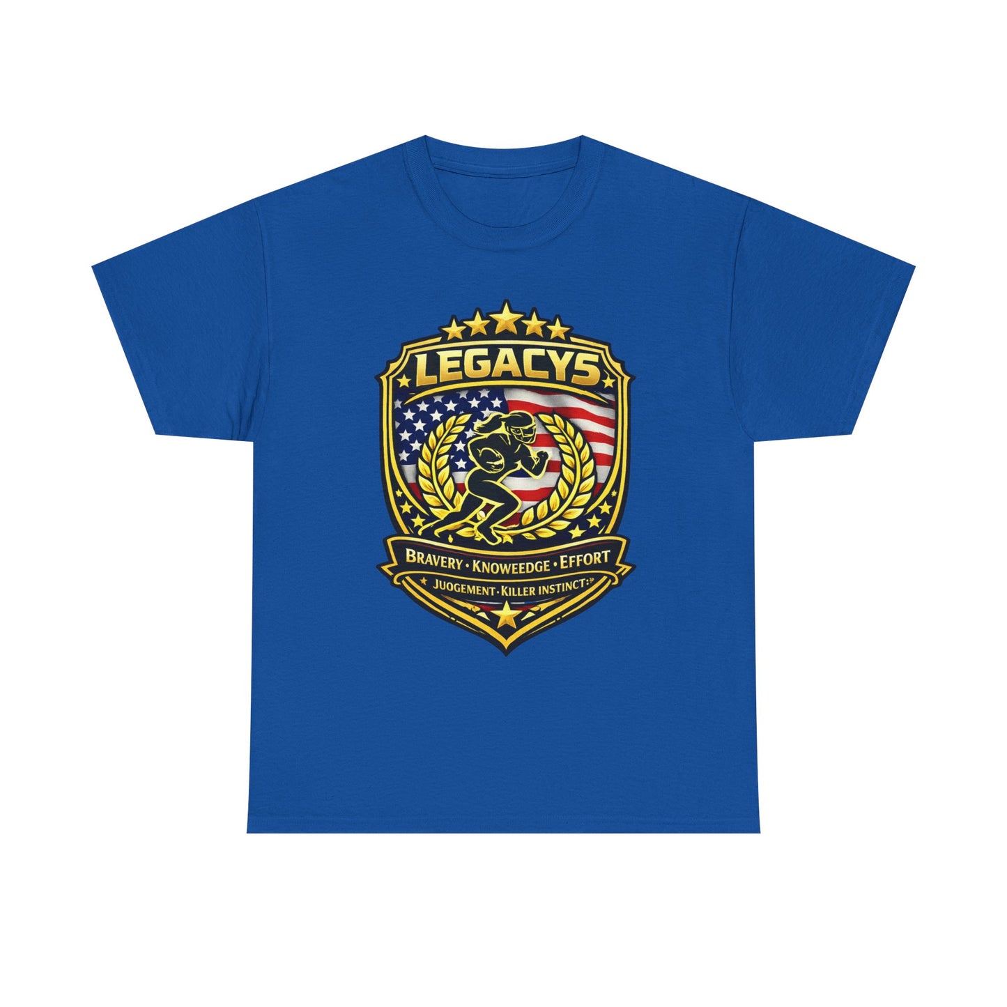 Football- Female Silhouette Legacy Shield T-Shirt