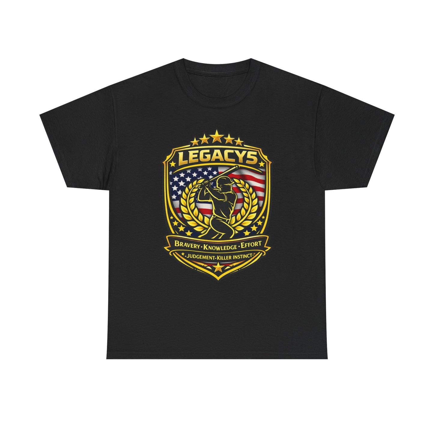 Baseball/Softball - Male Silhouette Legacy Shield T-Shirt