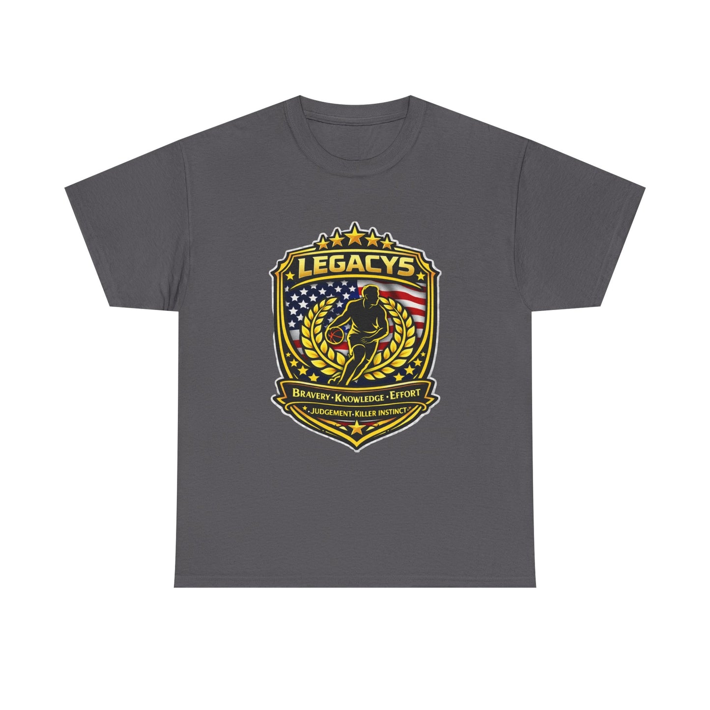 Basketball - Male Silhouette Legacy Shield T-Shirt